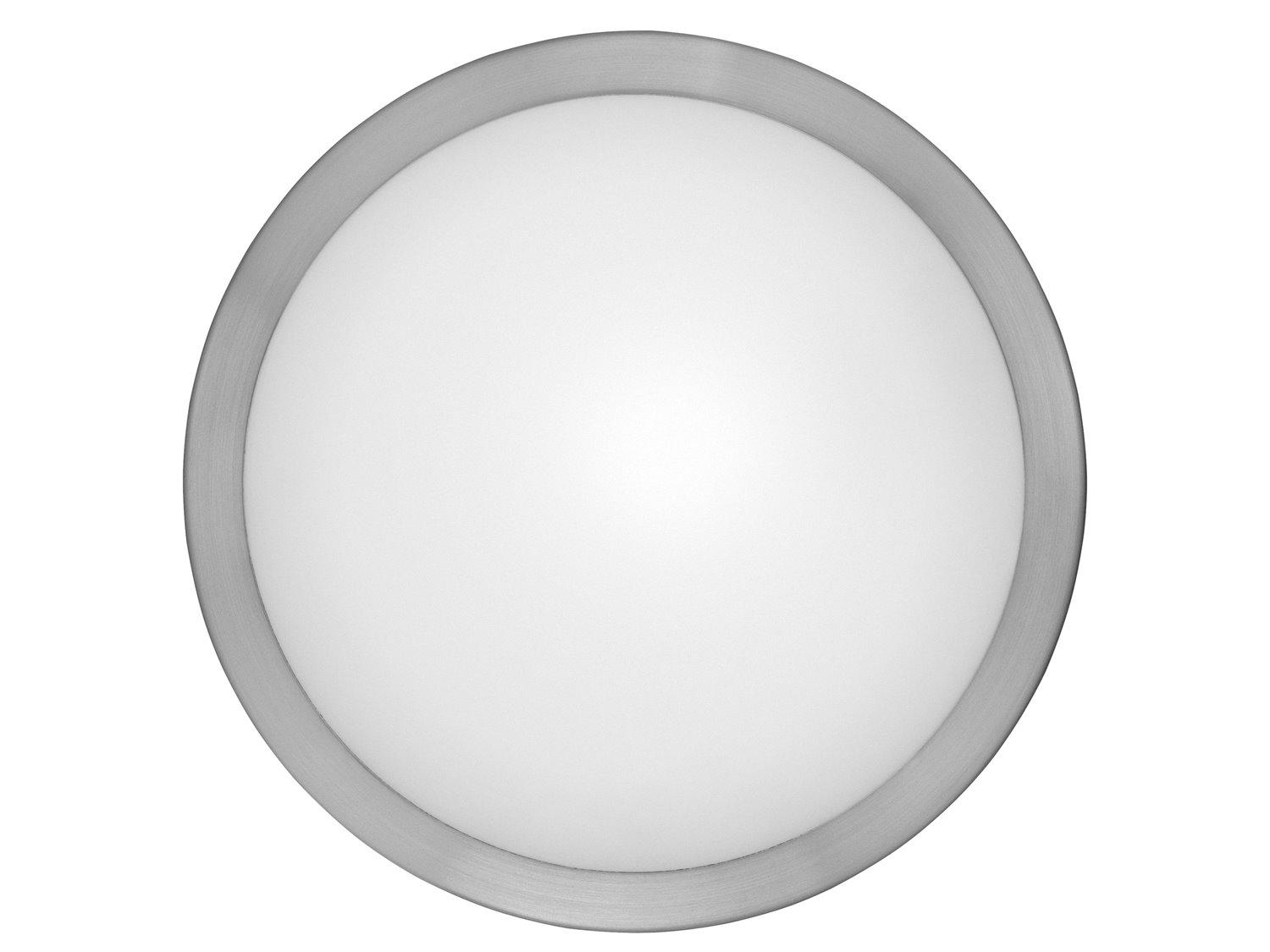 Eglo Arezzo 1-Light Matte Nickel Round Flush Mount
