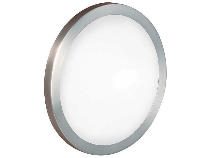 Eglo Arezzo 1-Light Matte Nickel Round Flush Mount