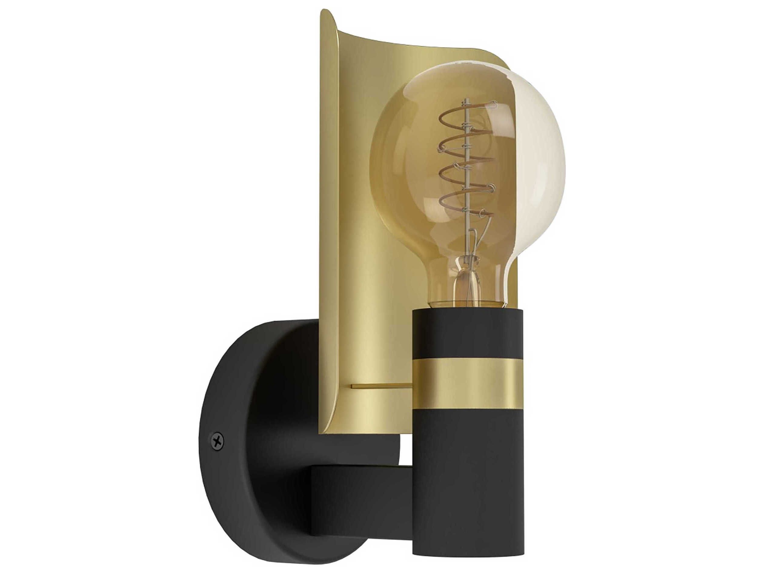 Eglo Hayes 1-Light Black Gold Wall Sconce