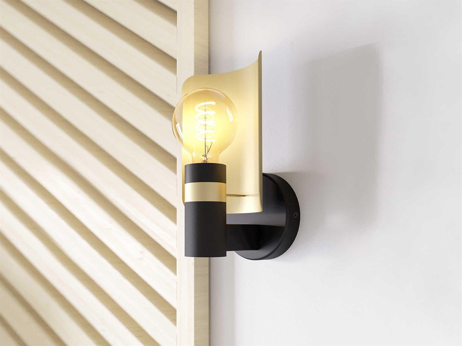Eglo Hayes 1-Light Black Gold Wall Sconce