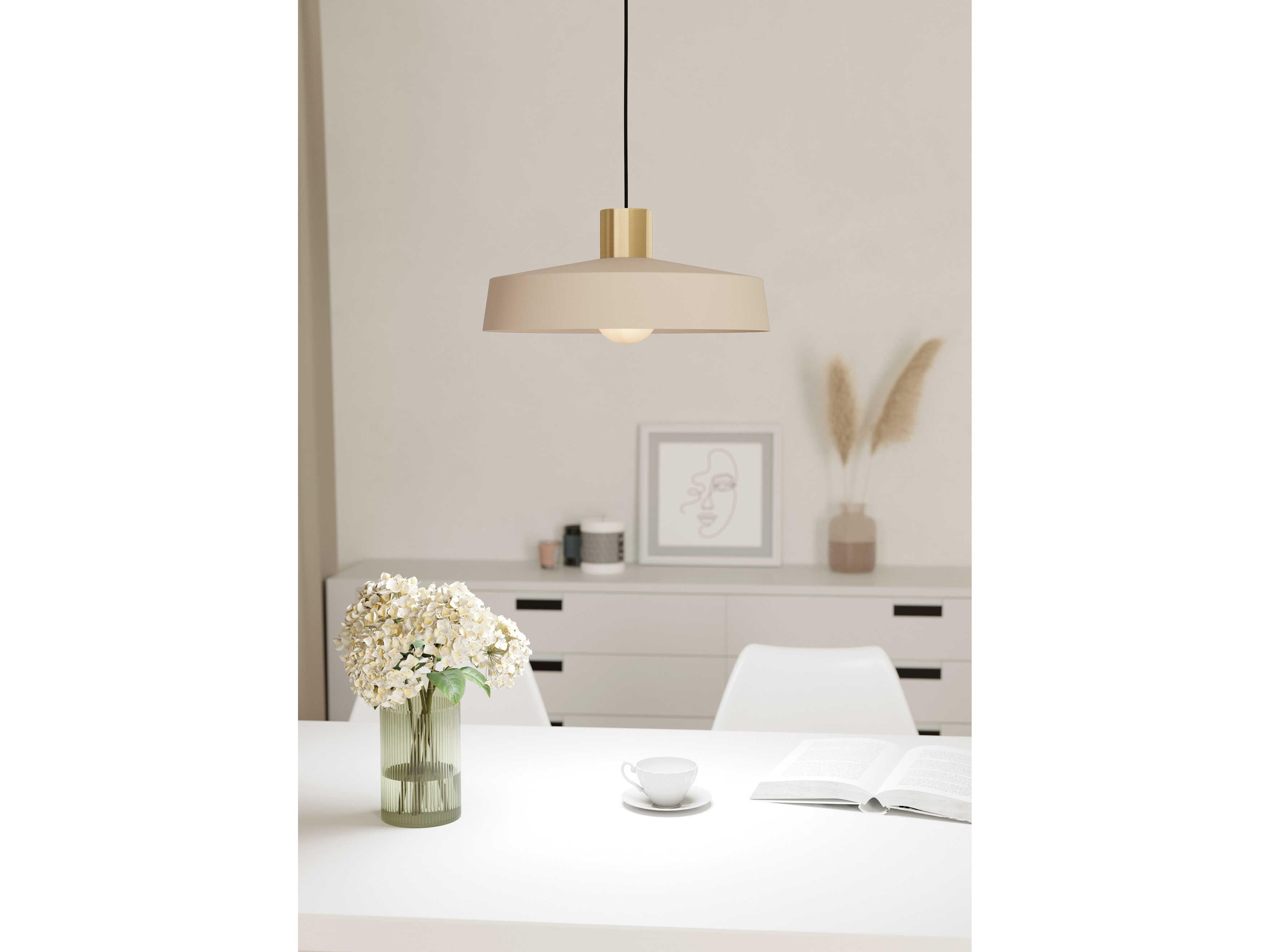 Eglo Valdiola 1-Light Sand Brown Pendant