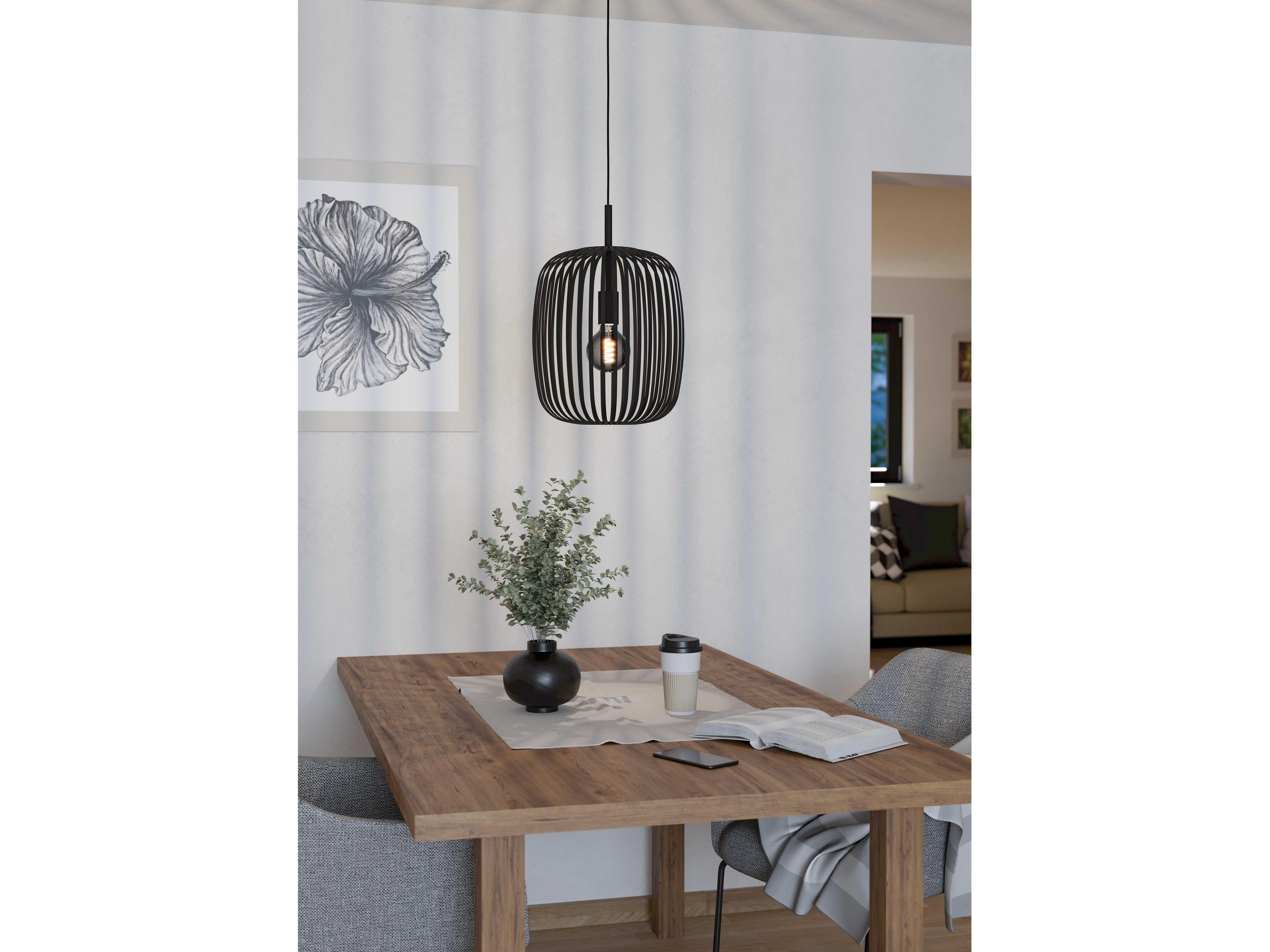 Eglo Romazzina 1-Light Black Pendant