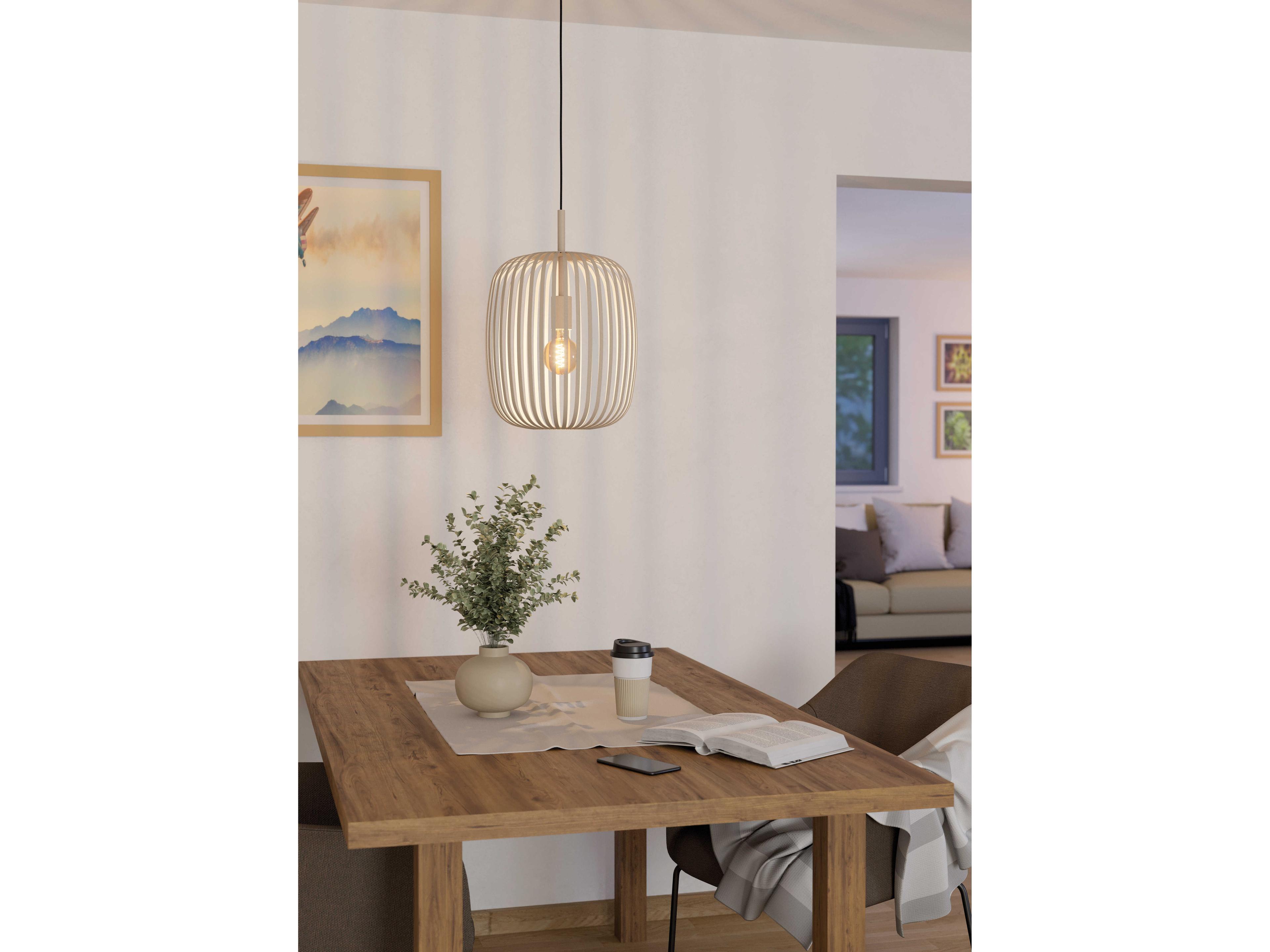 Eglo Romazzina 1-Light Sandy Brown Pendant