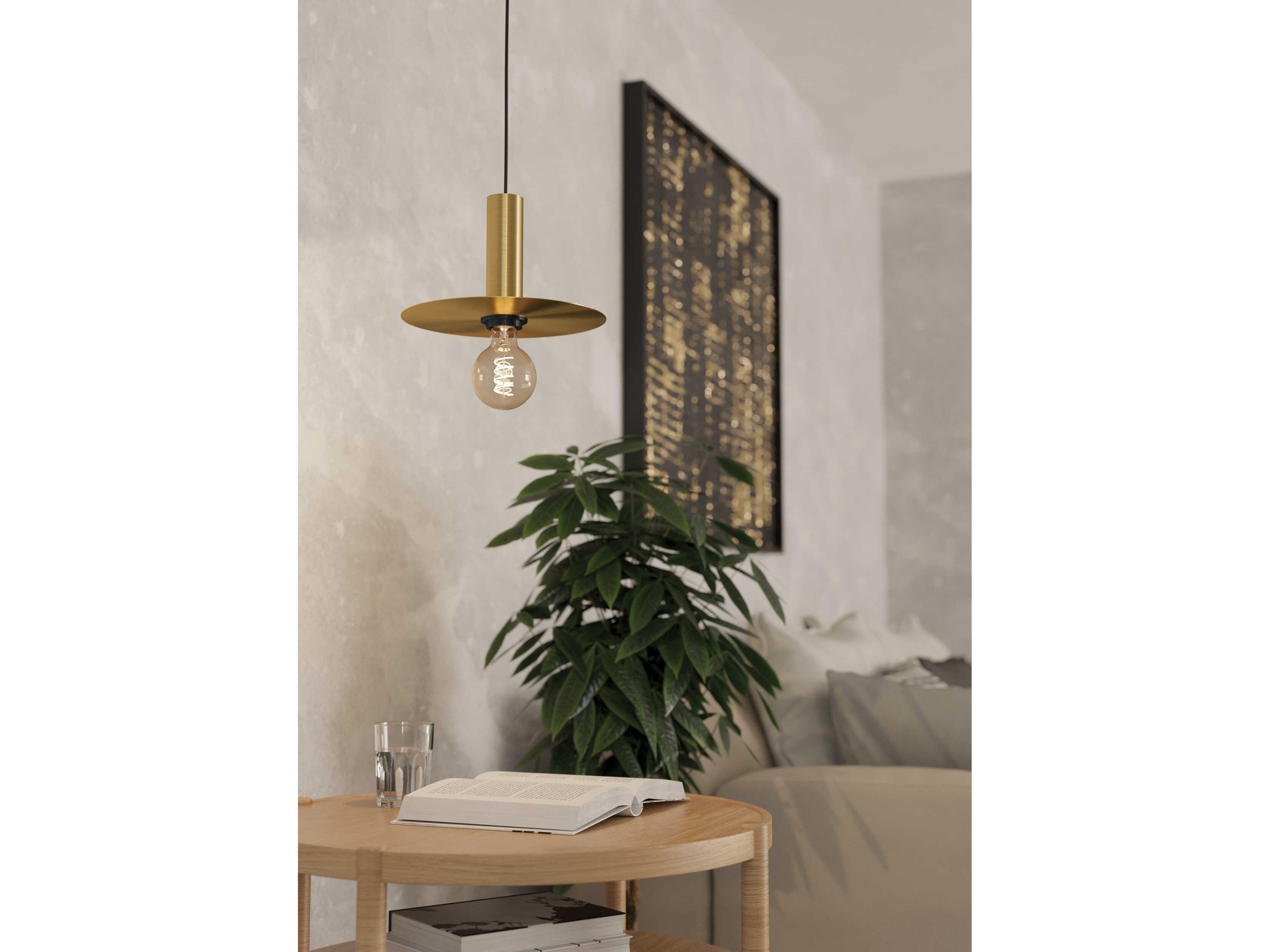 Eglo Escandell 1-Light Brushed Gold Mini Pendant