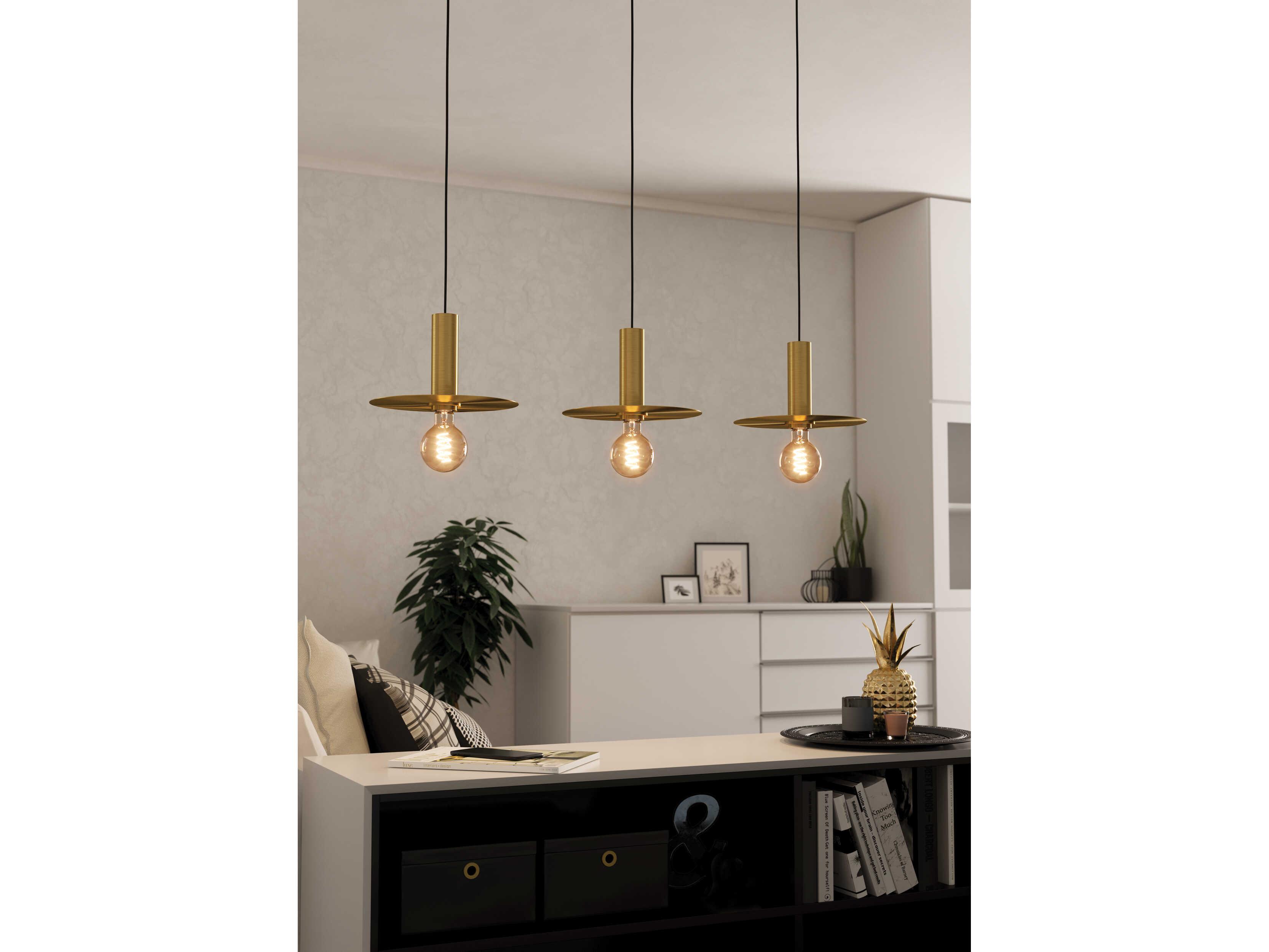 Eglo Escandell 3-Light Brushed Gold Island Pendant