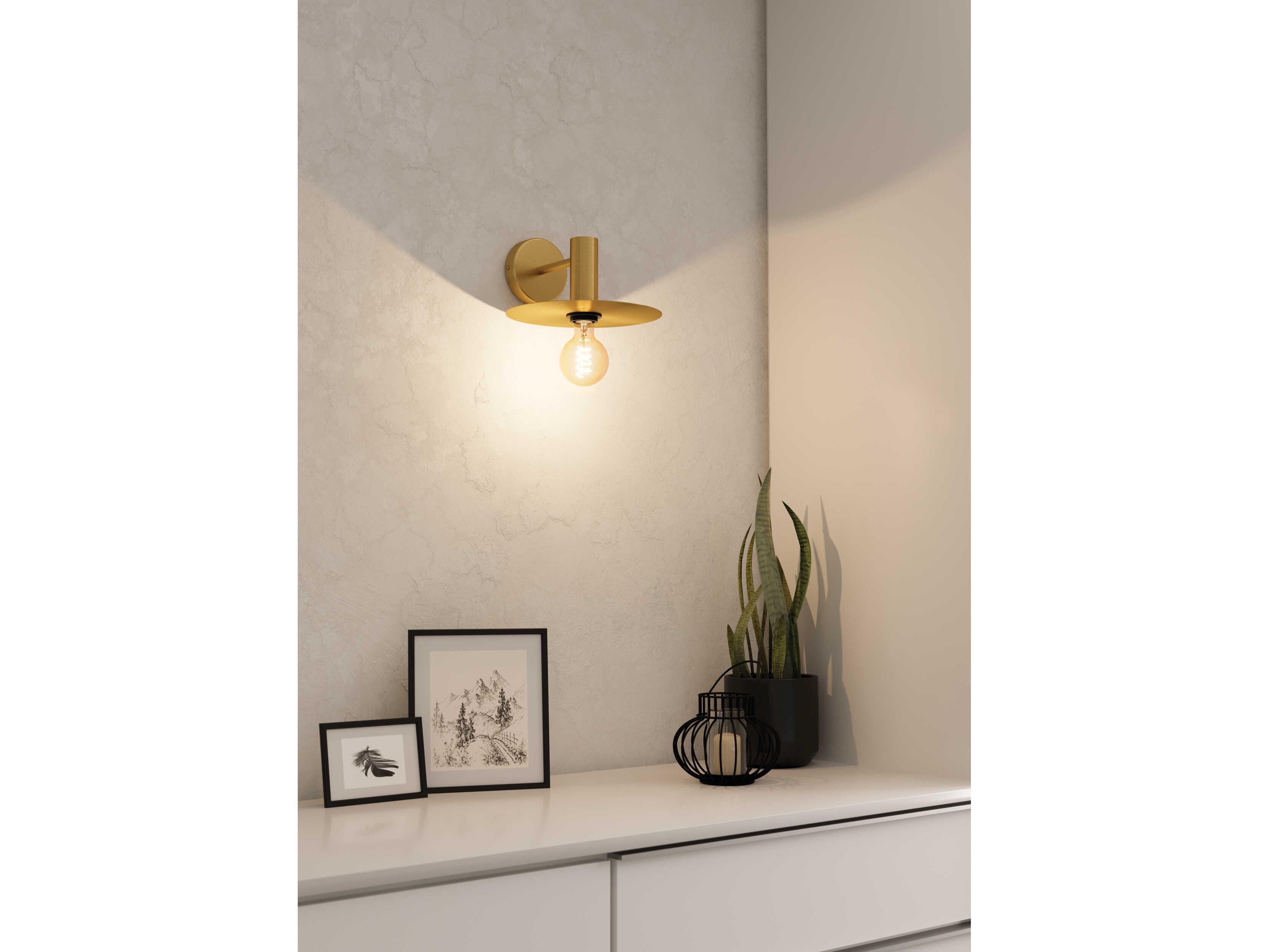 Eglo Escandell 1-Light Brushed Gold Wall Sconce