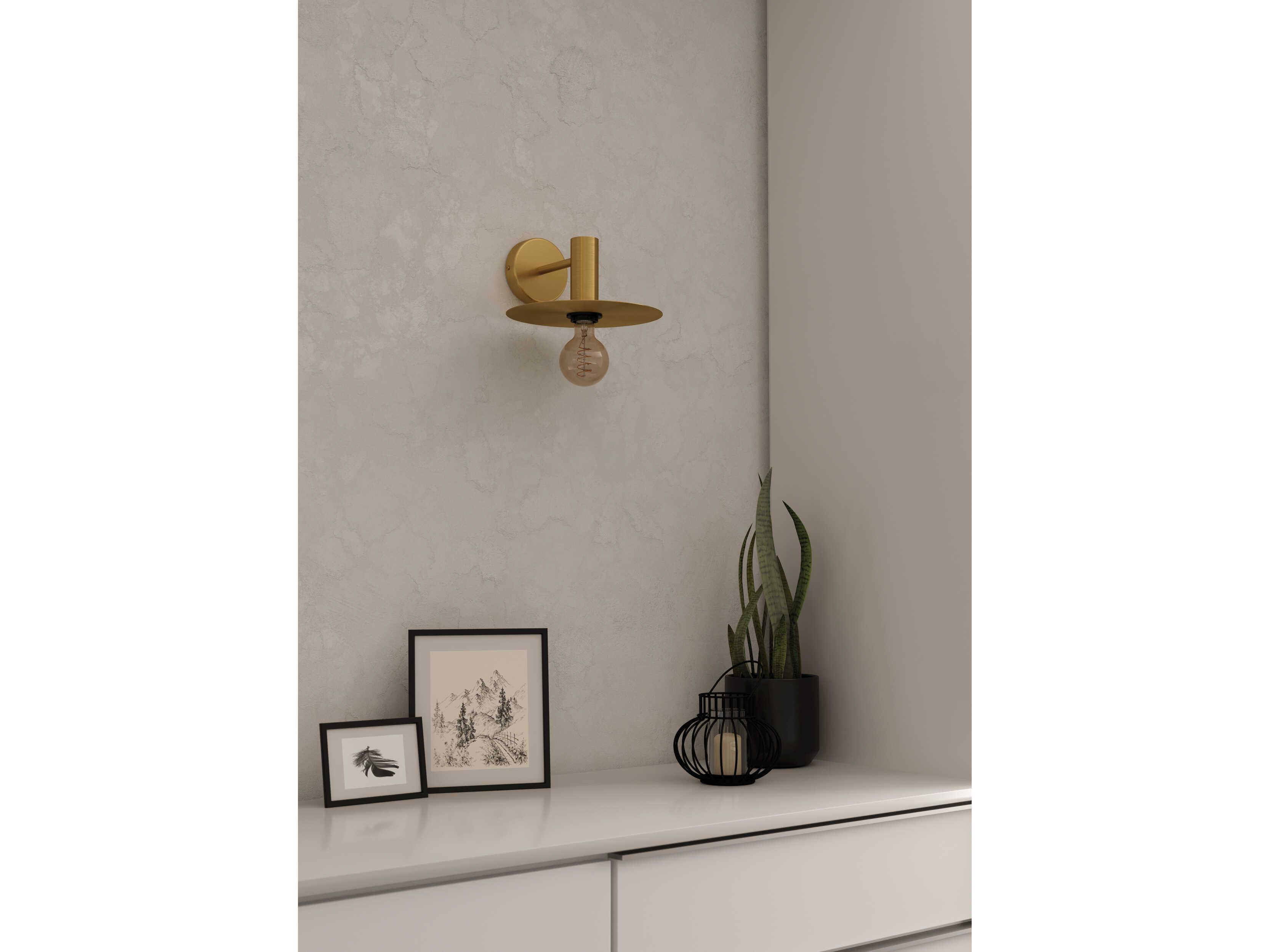 Eglo Escandell 1-Light Brushed Gold Wall Sconce