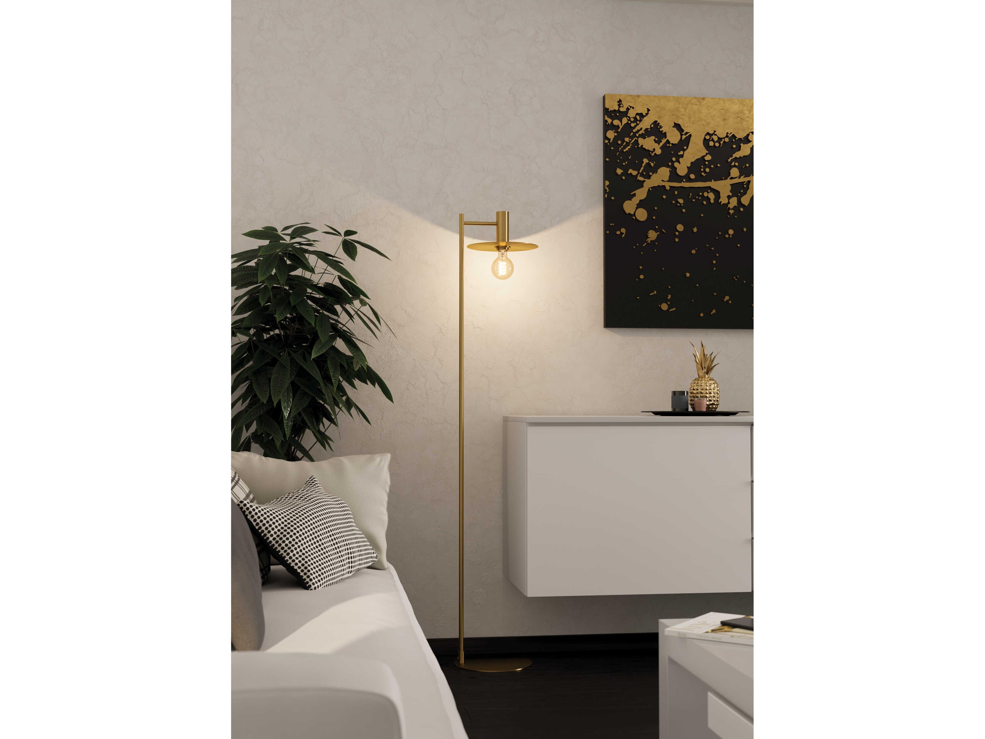 Eglo Escandell Brushed Gold Metal Floor Lamp