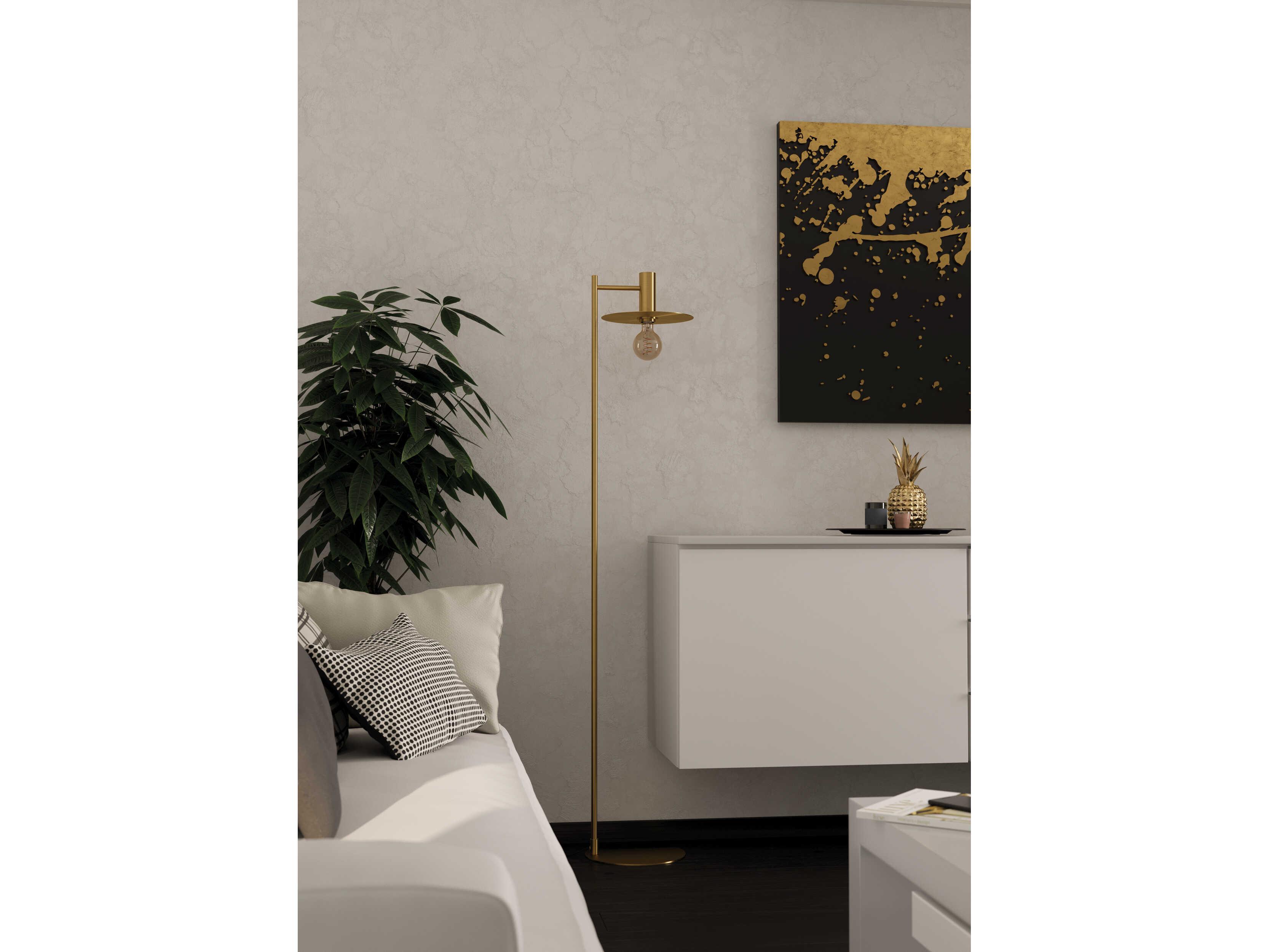 Eglo Escandell Brushed Gold Metal Floor Lamp