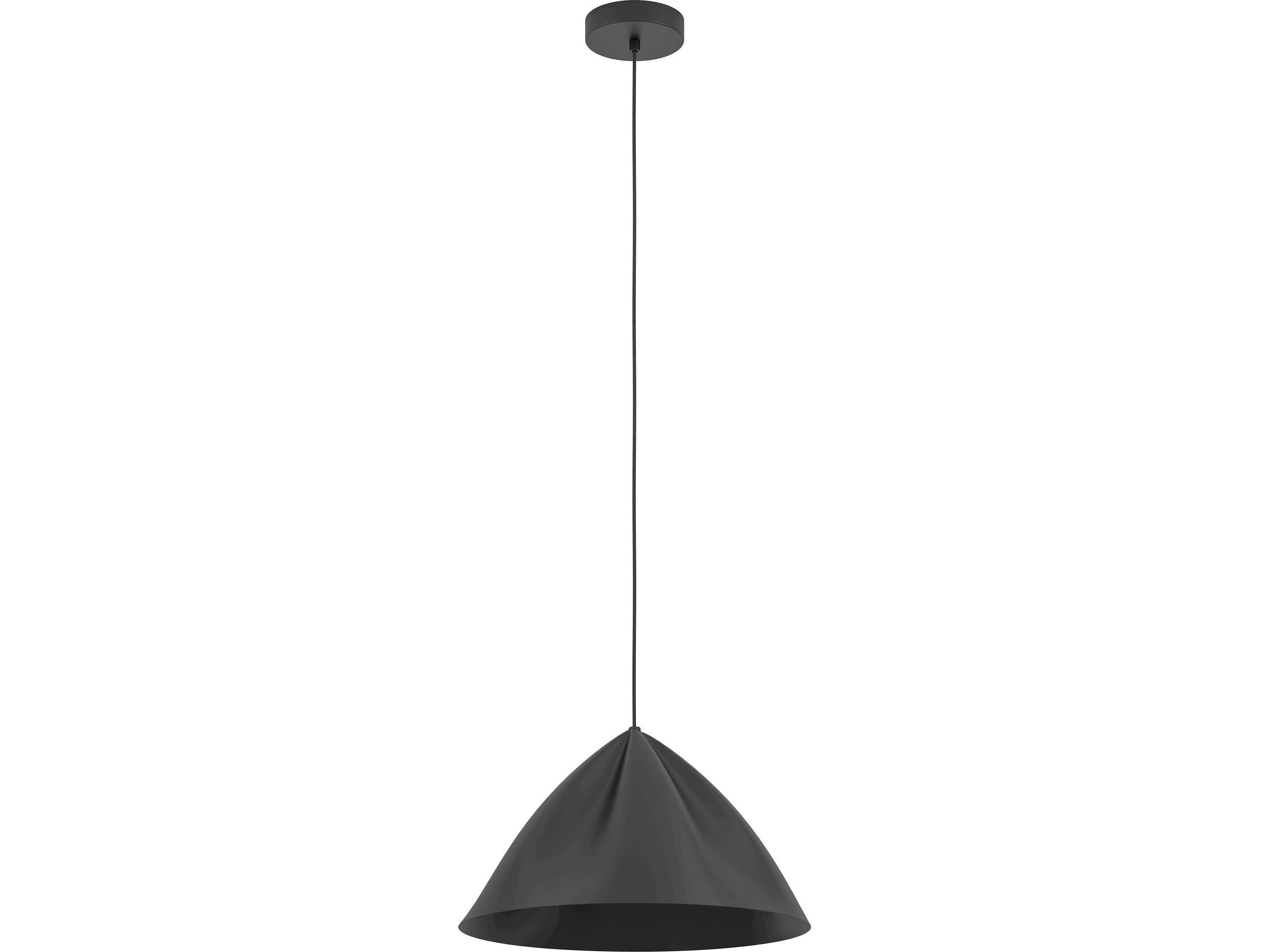 Eglo Podere 1-Light Structured Black Pendant
