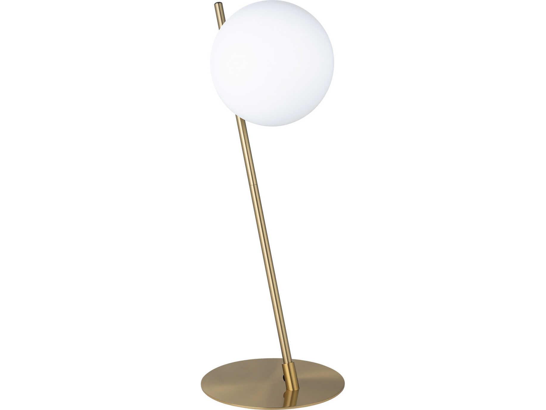 Eglo Rondo Brushed Gold White Glass Table Lamp