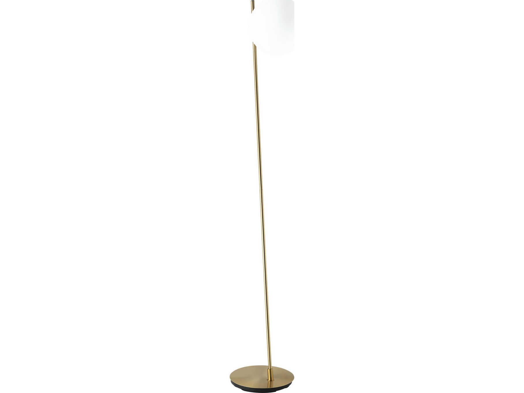 Eglo Rondo Brushed Gold White Glass Floor Lamp