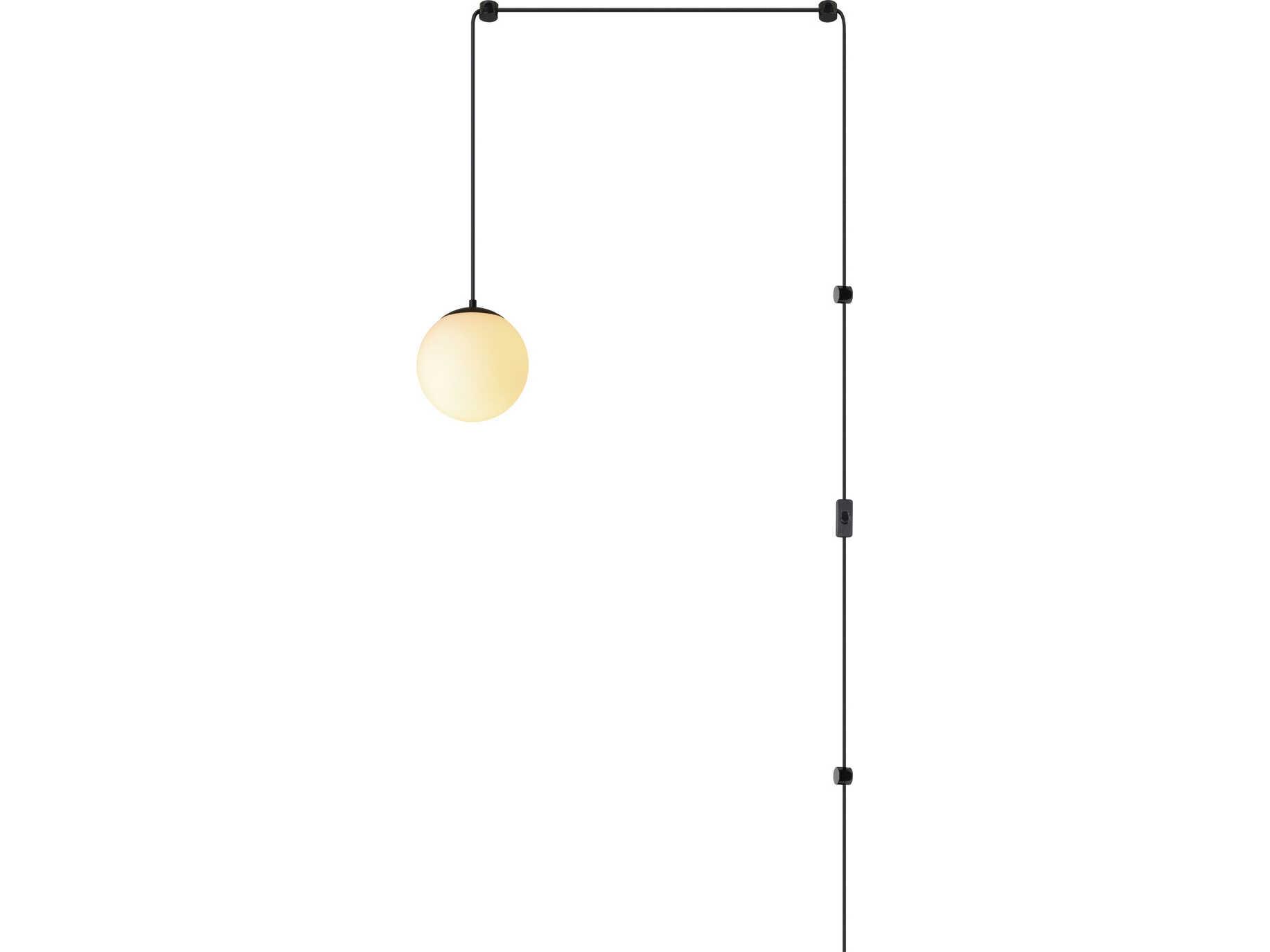 Eglo Rondo 1-Light Black Globe Mini Pendant