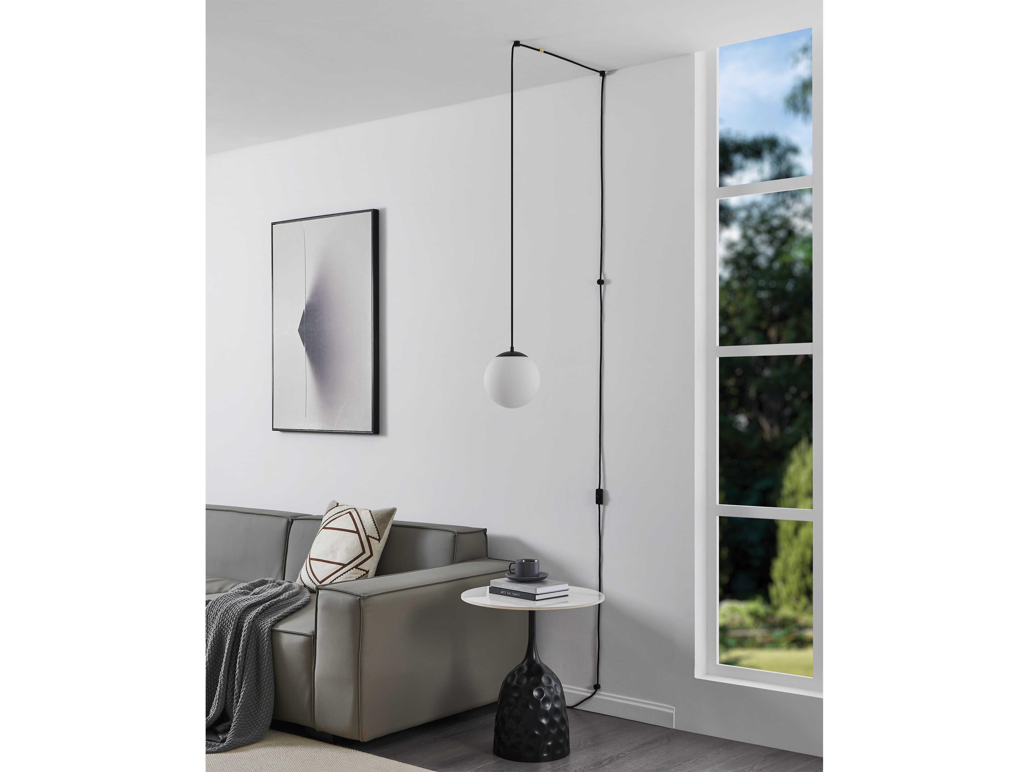 Eglo Rondo 1-Light Black Globe Mini Pendant