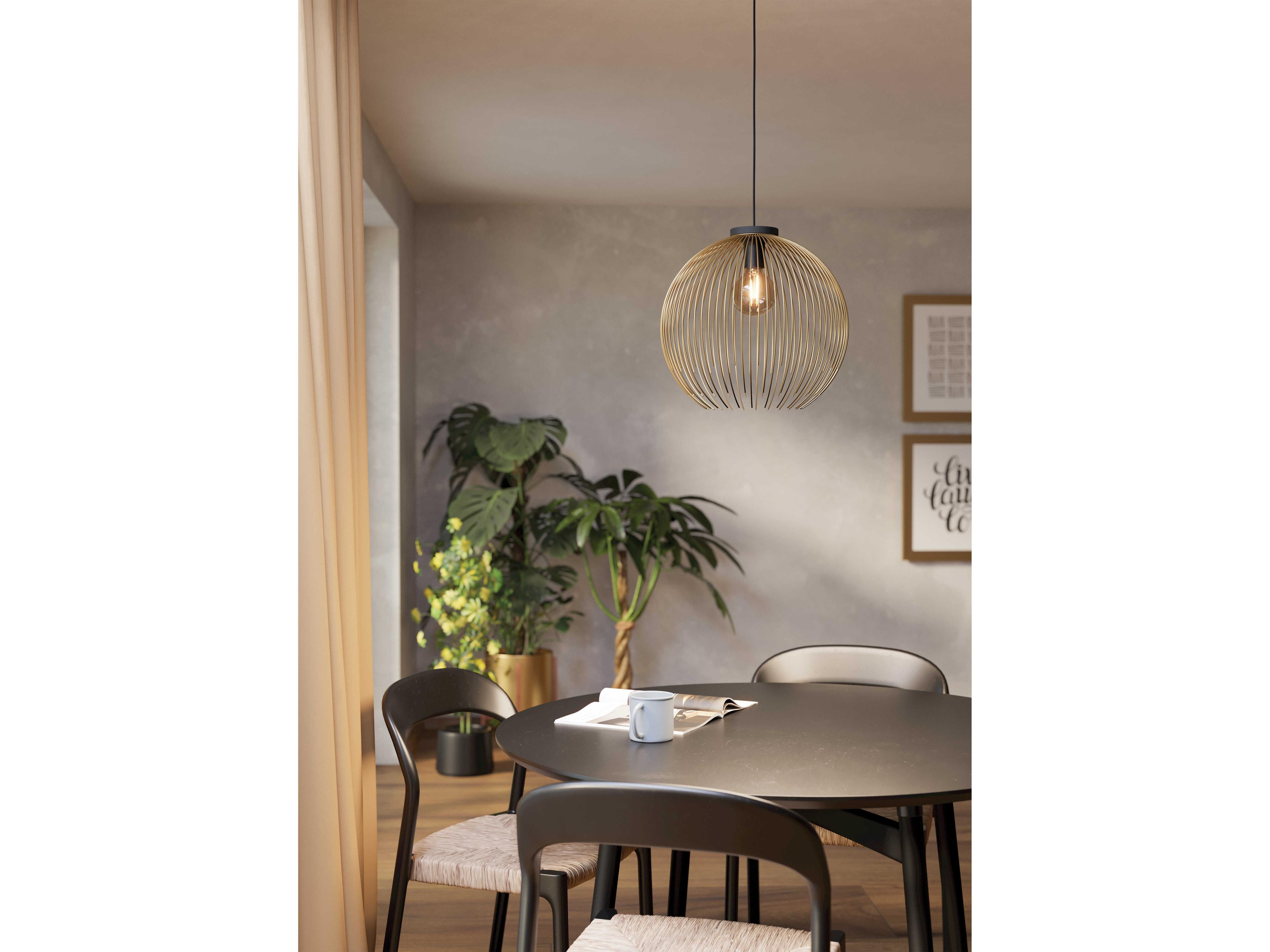 Eglo Venezuela 1-Light Black Gold Pendant