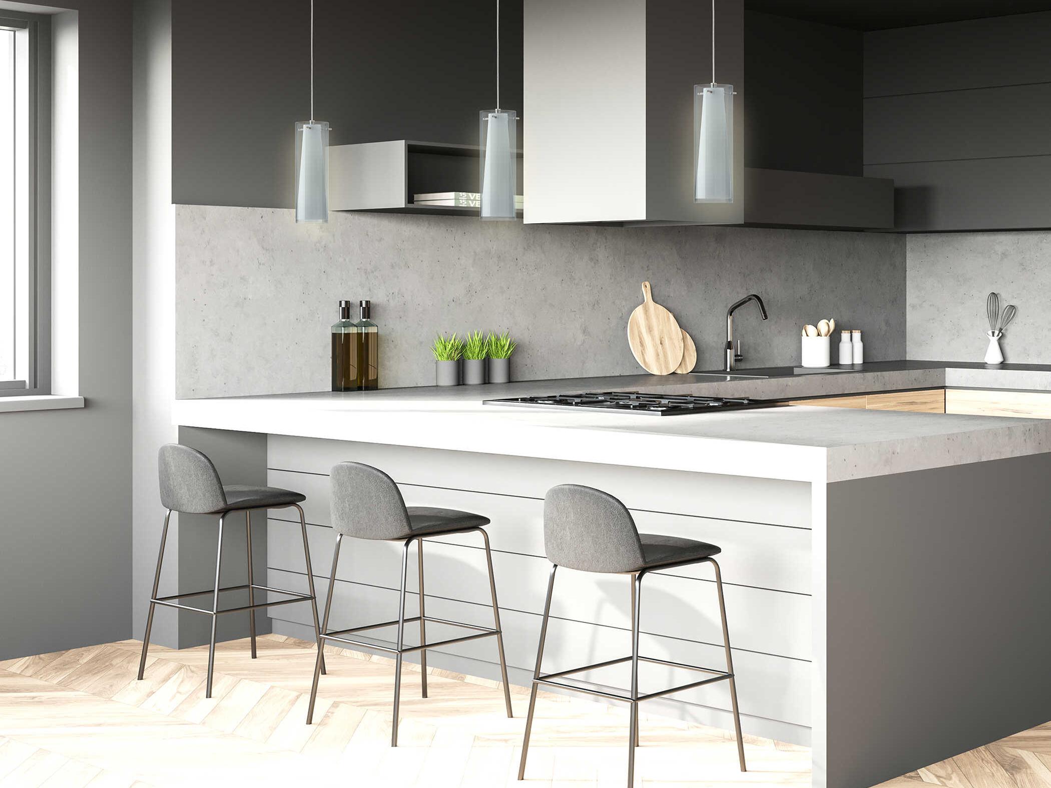 Eglo Pinto Nero 1-Light Matte Nickel Cylinder Mini Pendant