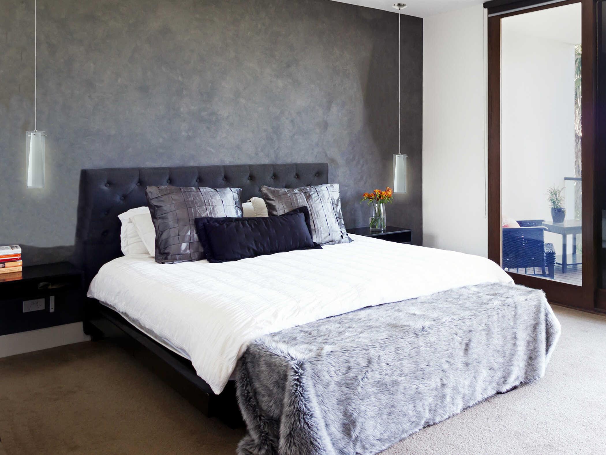 Eglo Pinto Nero 1-Light Matte Nickel Cylinder Mini Pendant