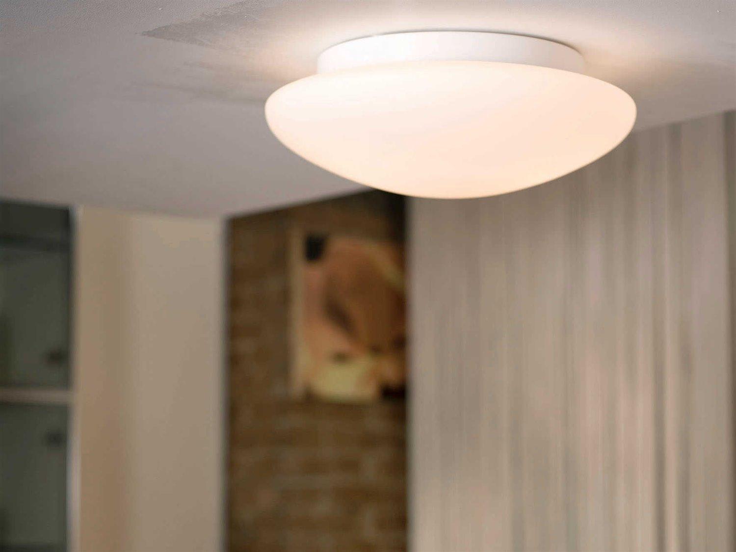 Eglo Ella 3-Light White Bowl Round Flush Mount