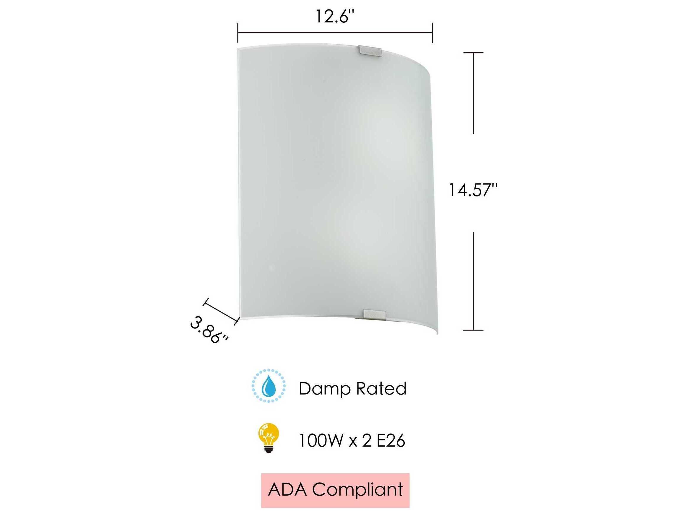 Eglo Grafik 2-Light Chrome Wall Sconce