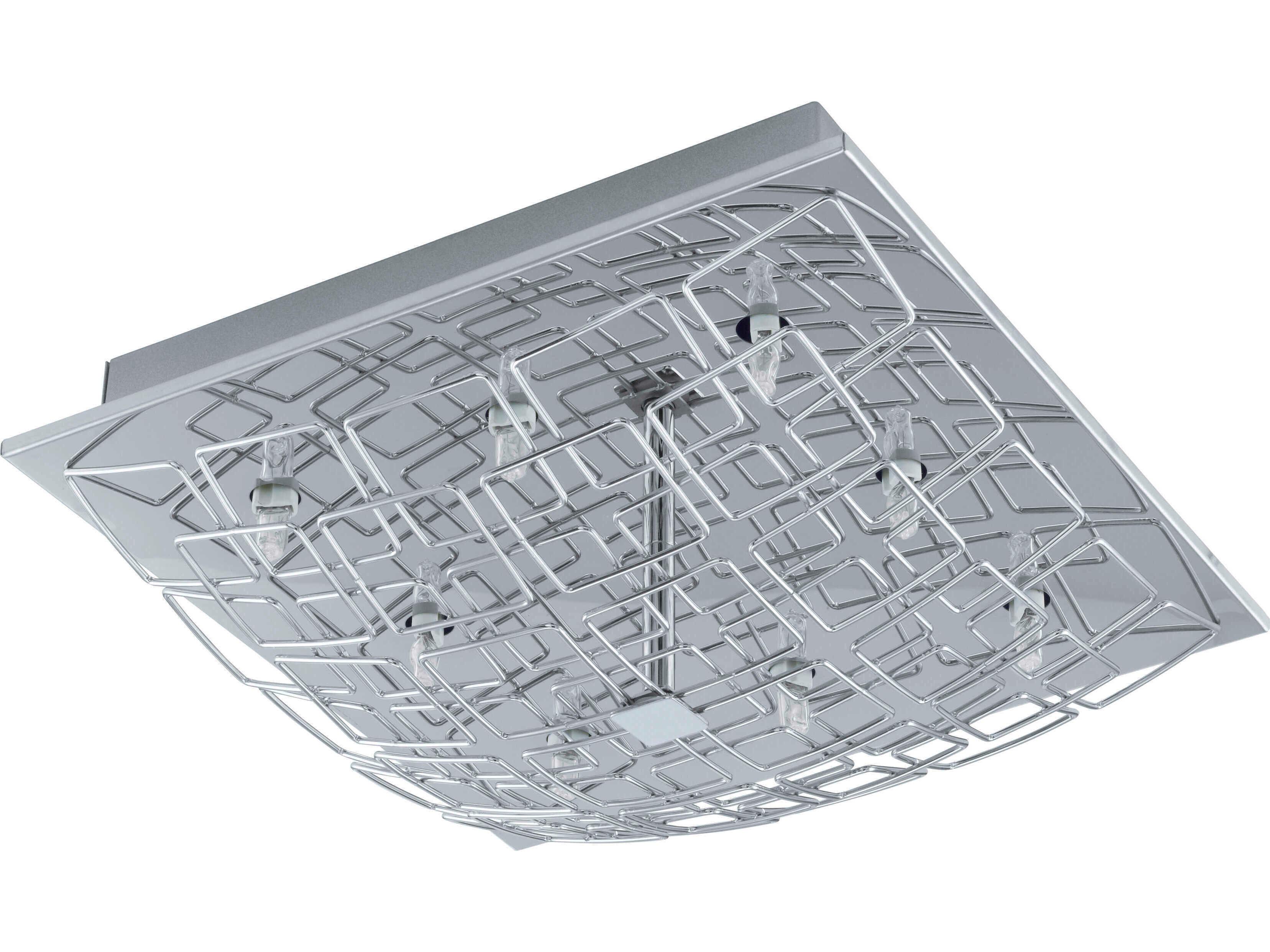 Eglo Cromer 8-Light Chrome Flush Mount