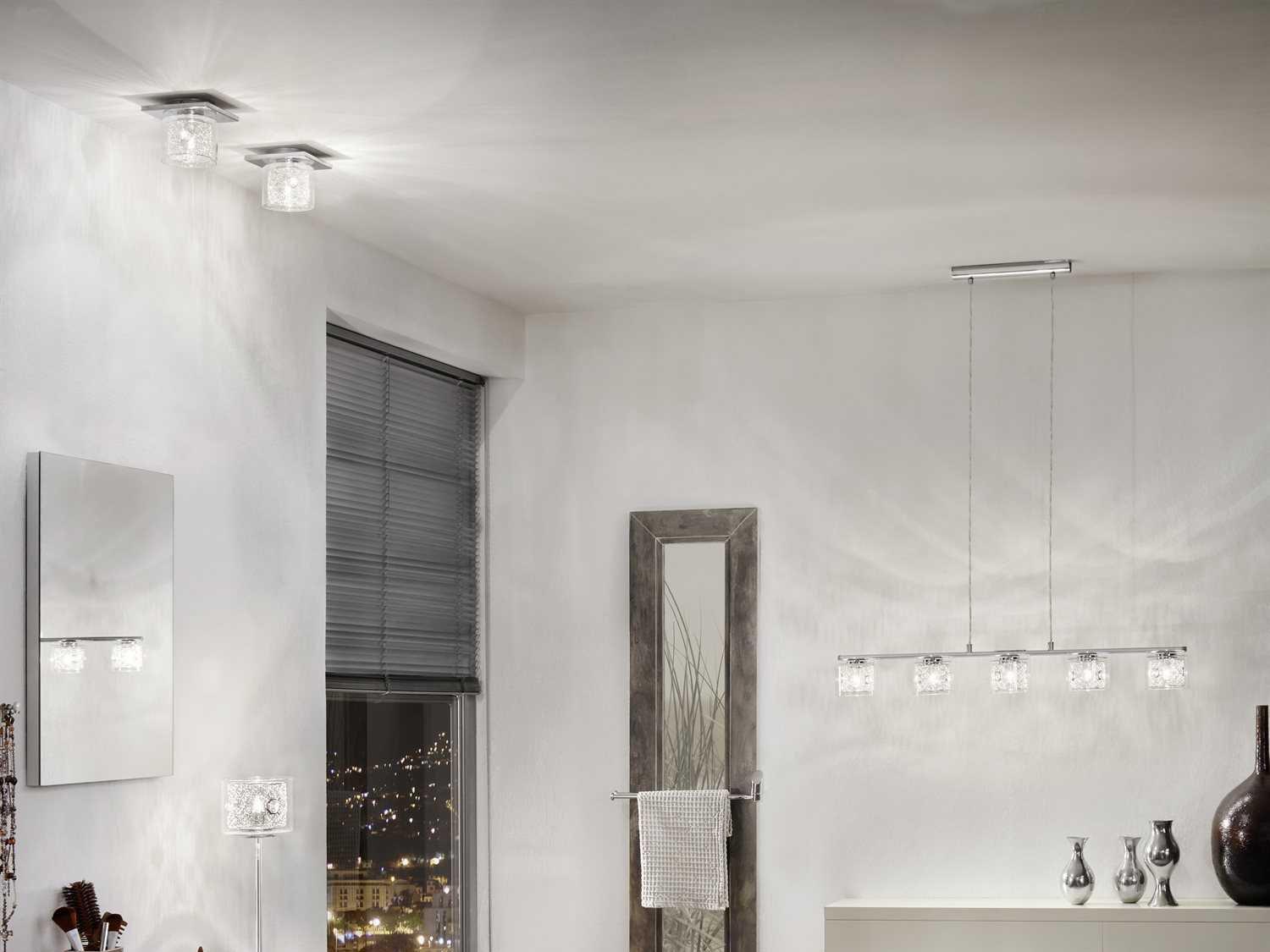 Eglo Pianella 1-Light Chrome Flush Mount