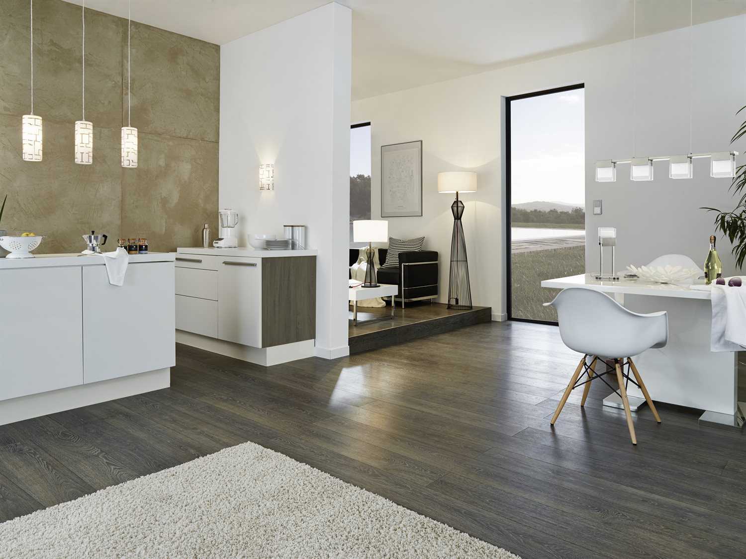 Eglo Bayman 3-Light Chrome Cylinder Island Pendant