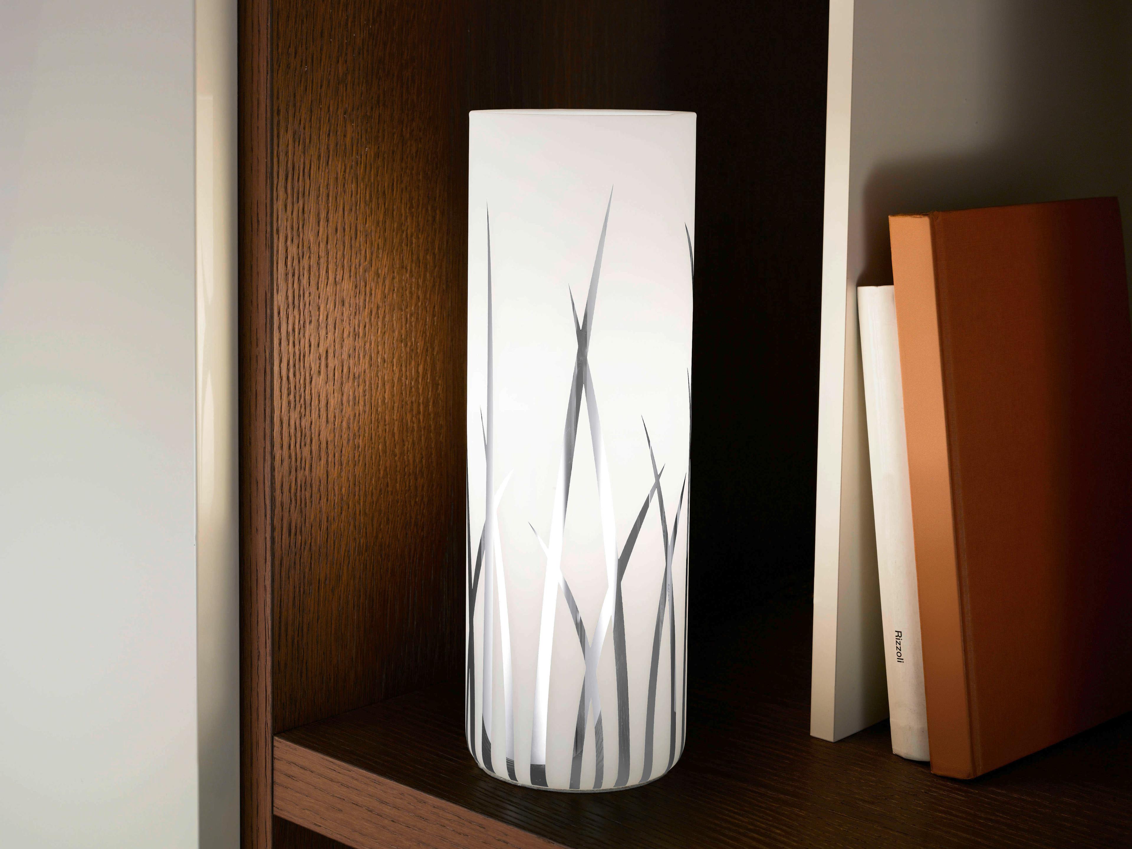 Eglo Rivato Chrome White Glass Table Lamp