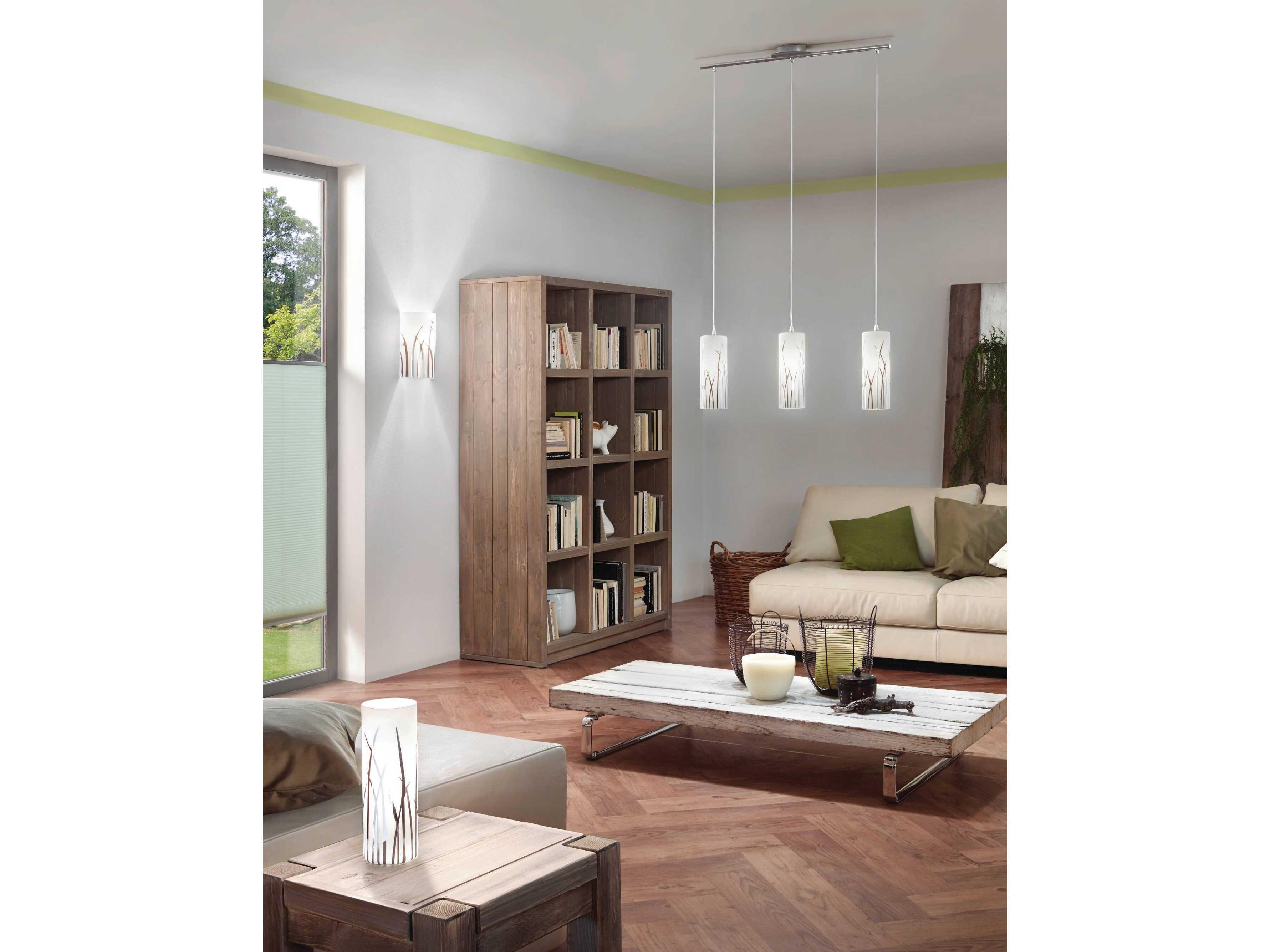 Eglo Rivato Chrome White Glass Table Lamp