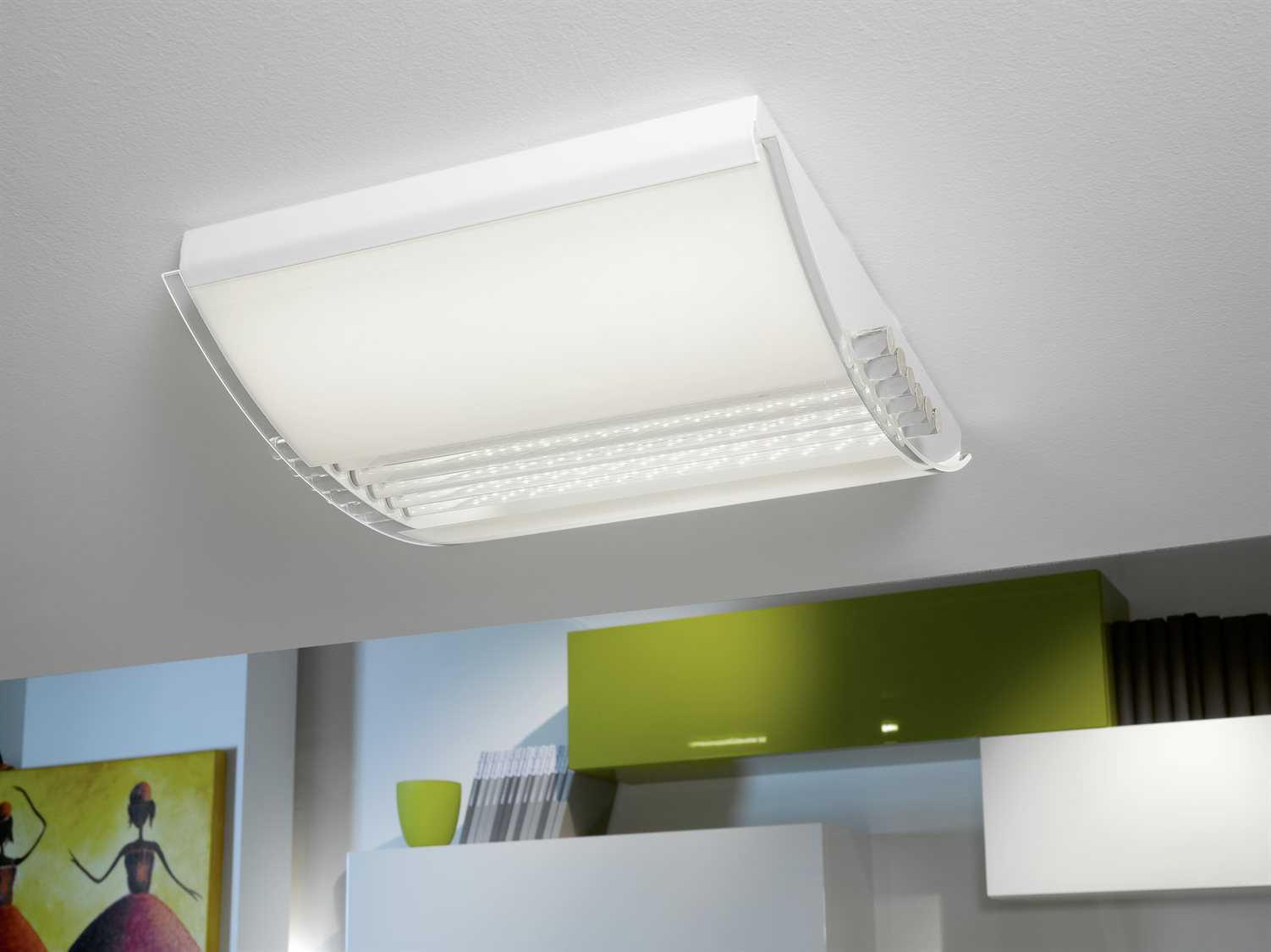 Eglo Grado 2-Light White Flush Mount