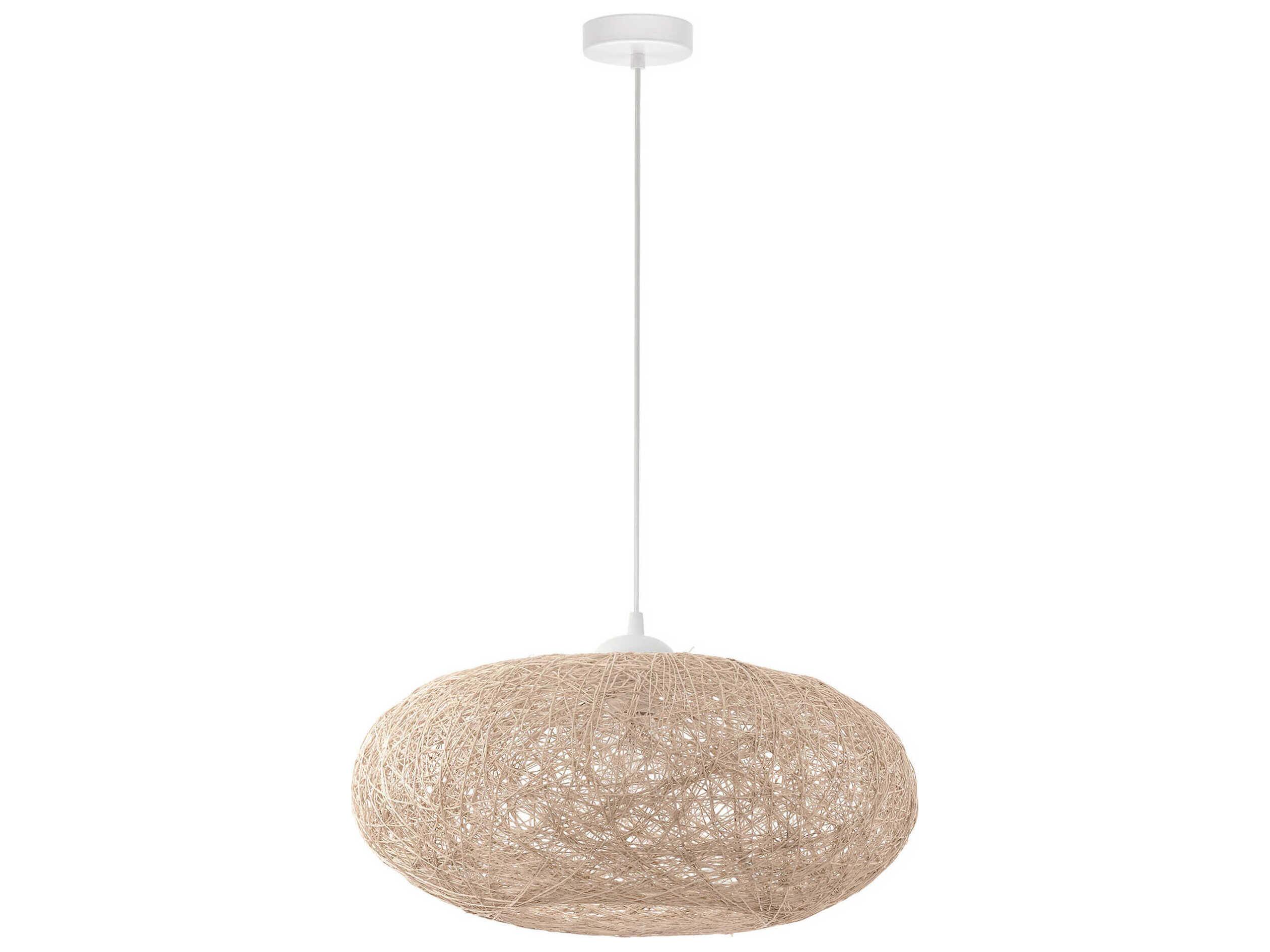 Eglo Campilo 1-Light White Brown Pendant