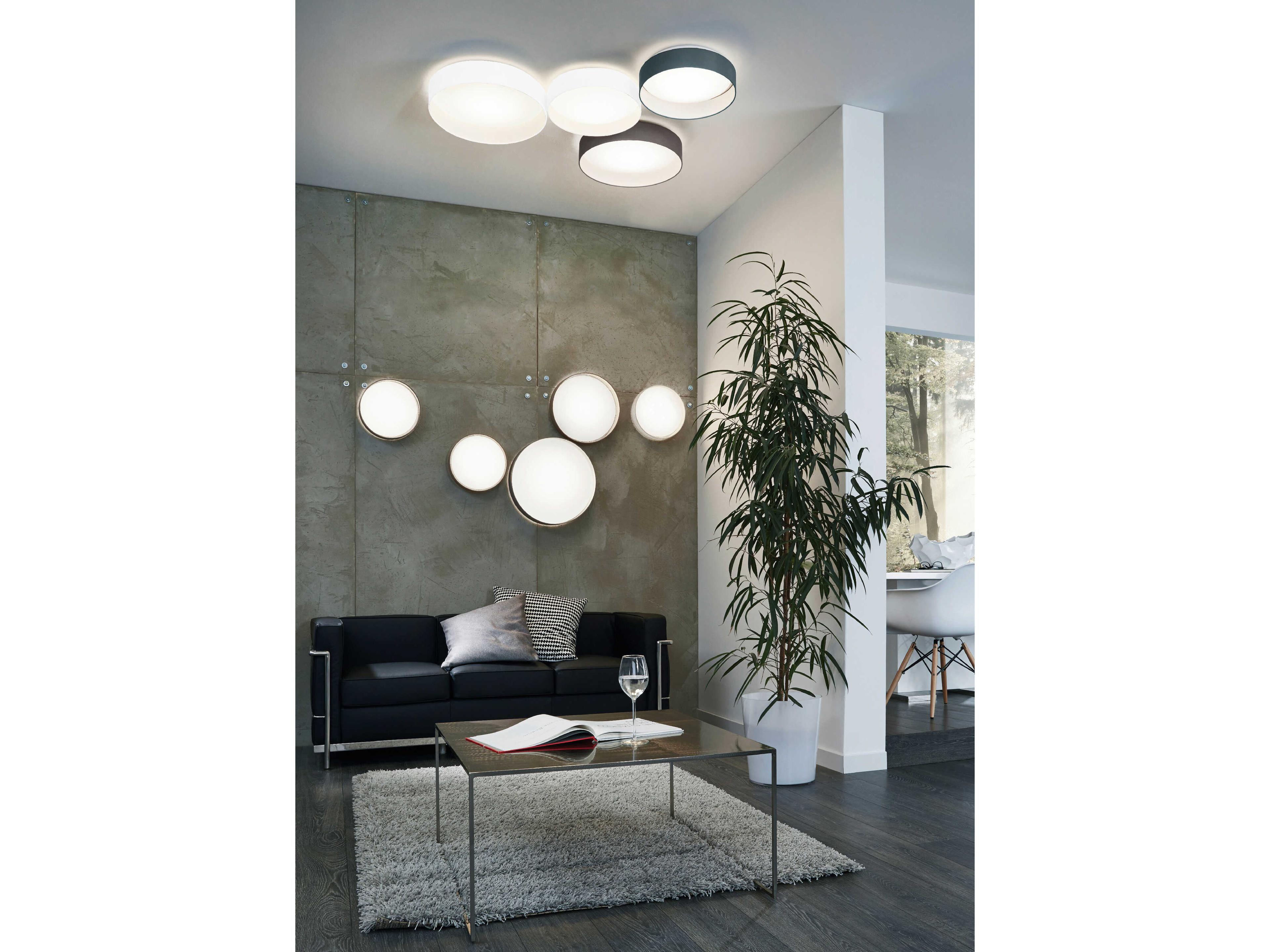 Eglo Palomaro 1-Light White Round Flush Mount