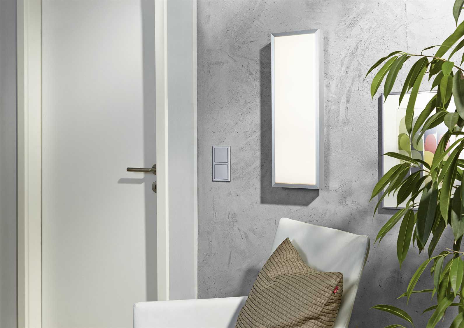 Eglo Idun 1-Light Brushed Aluminum Silver Flush Mount
