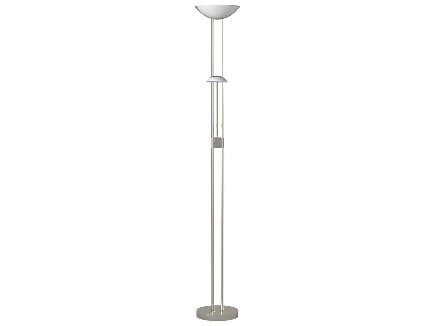 Eglo Baya Matte Nickel Satin Glass Floor Lamp