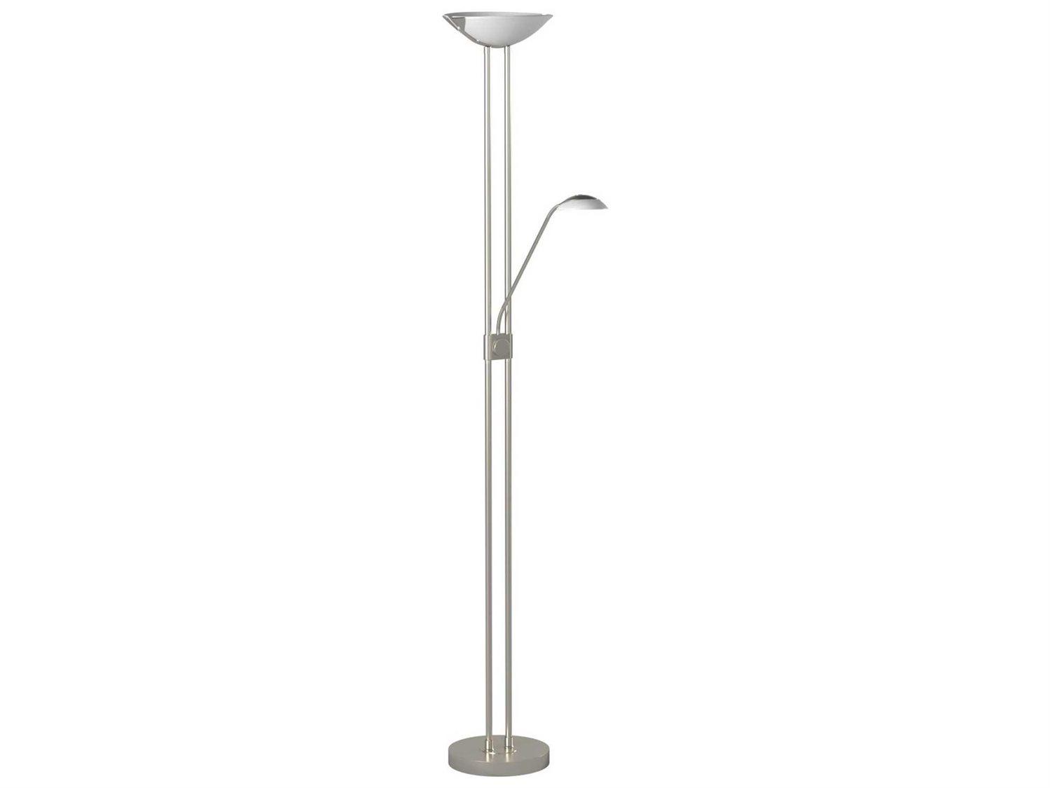 Eglo Baya Matte Nickel Satin Glass Floor Lamp