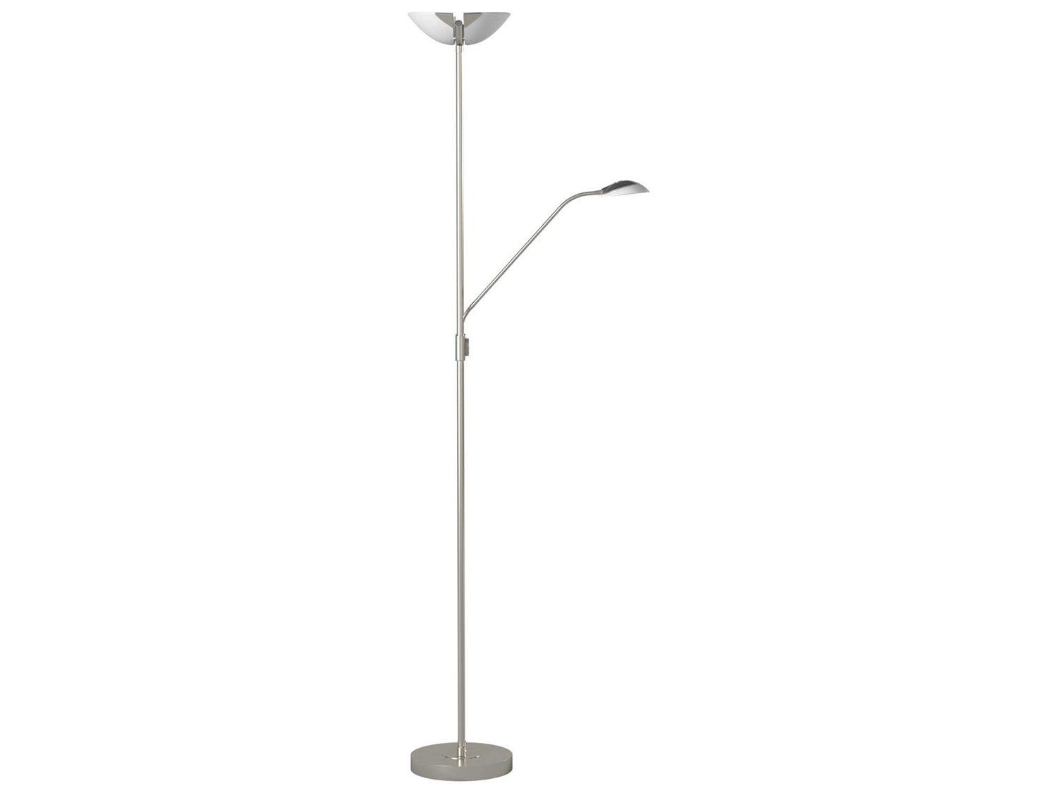Eglo Baya Matte Nickel Satin Glass Floor Lamp