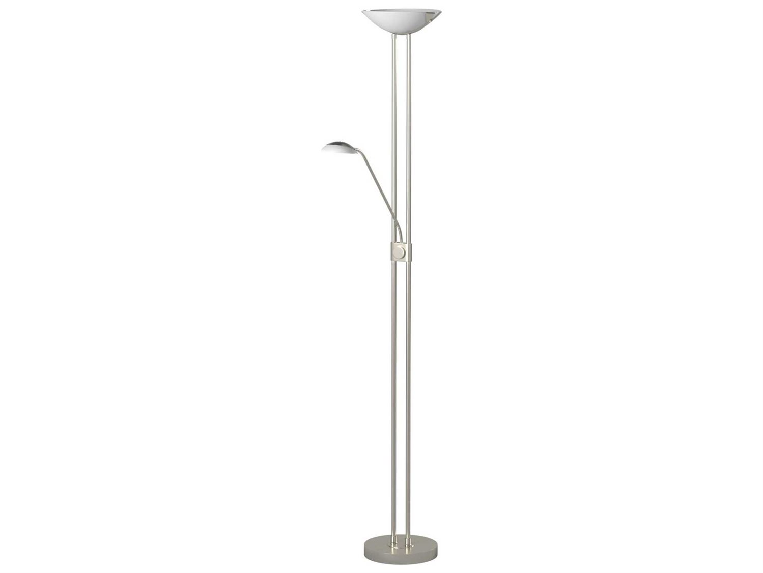 Eglo Baya Matte Nickel Satin Glass Floor Lamp
