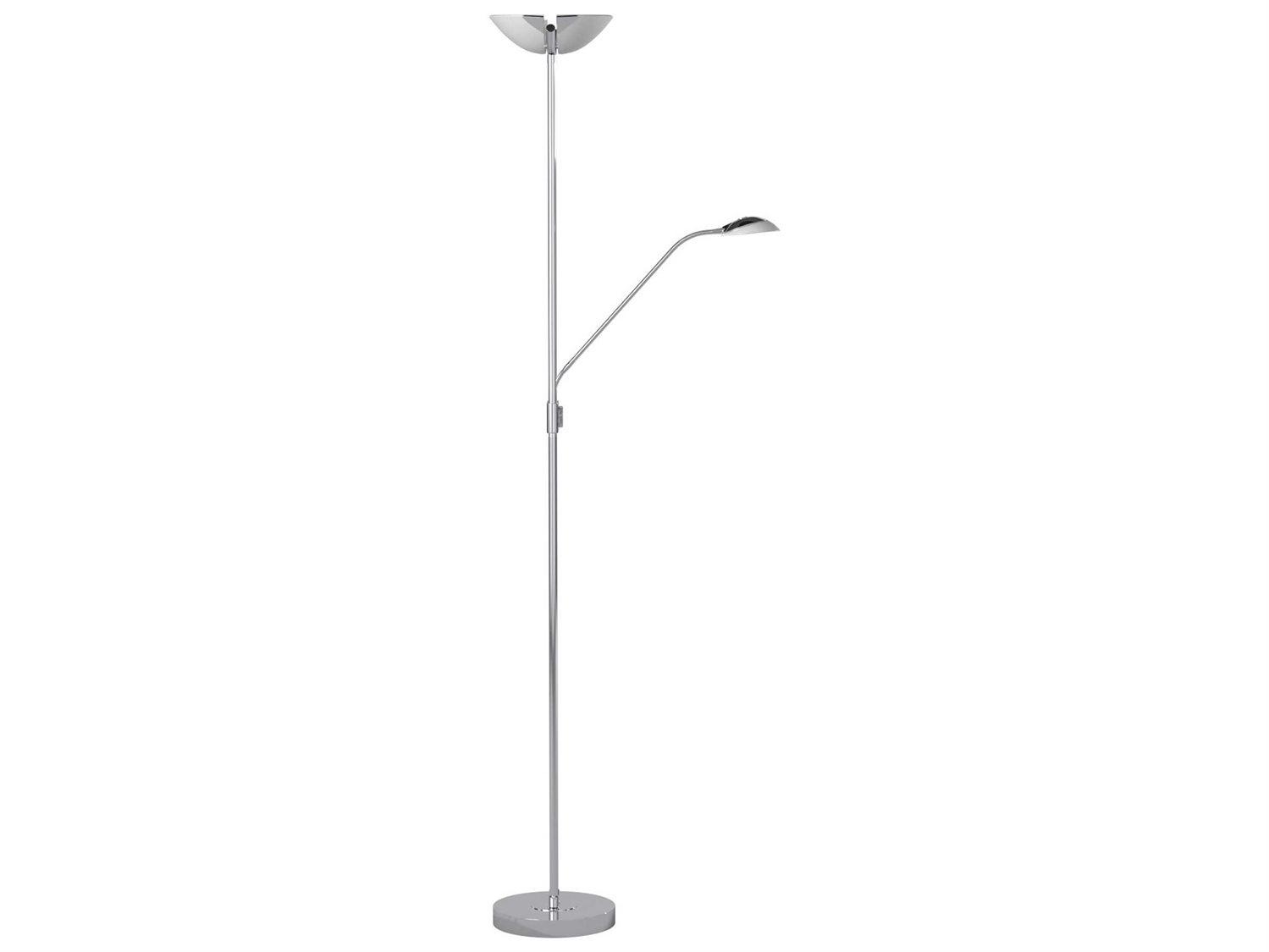 Eglo Baya Chrome Satin Glass Floor Lamp