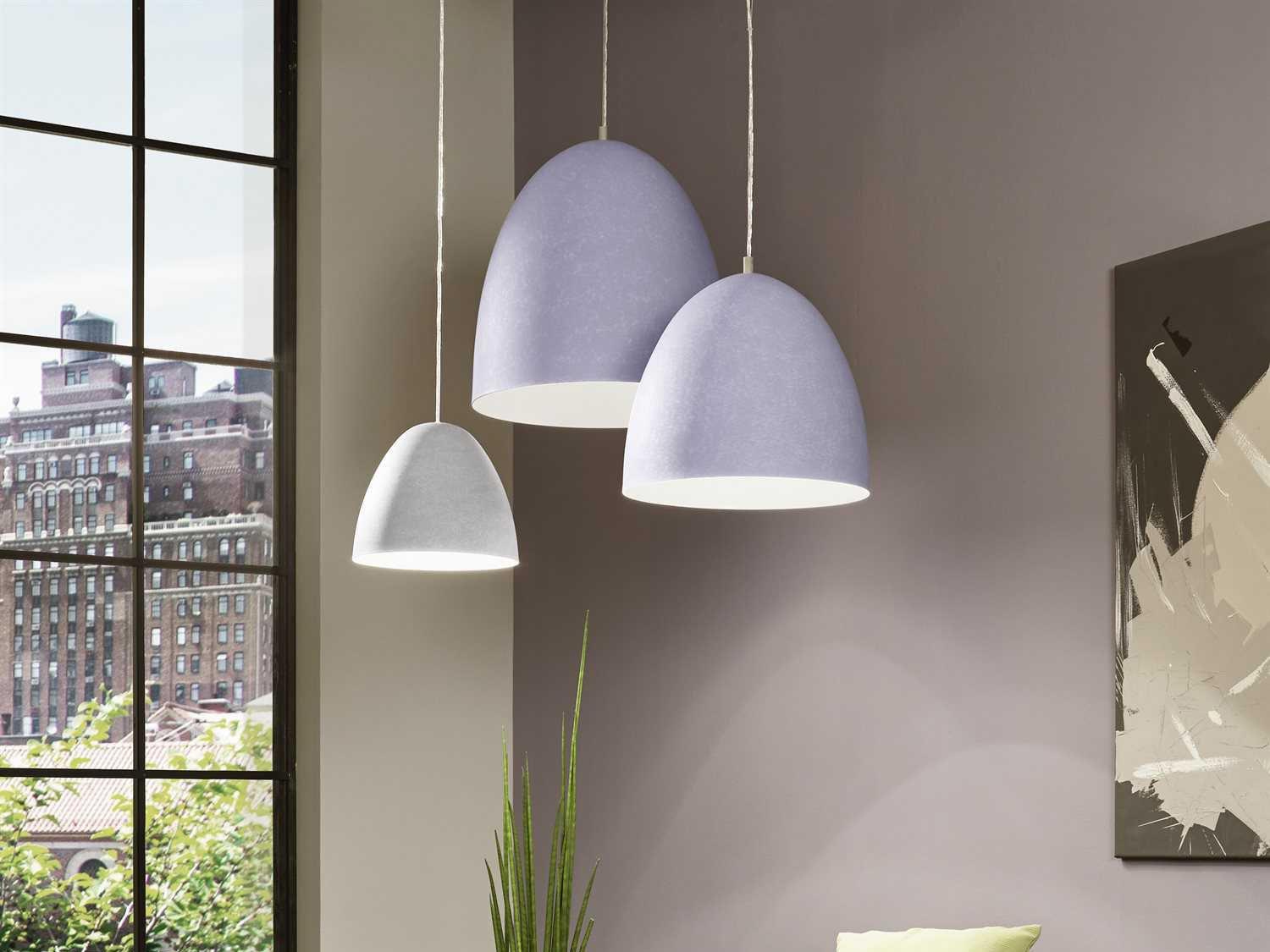 Eglo Sarabia 1-Light Grey Bell Pendant