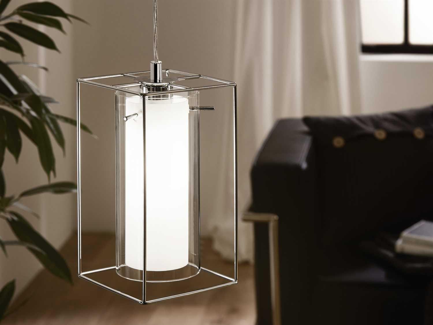 Eglo Lombes 1-Light Chrome Cylinder Mini Pendant