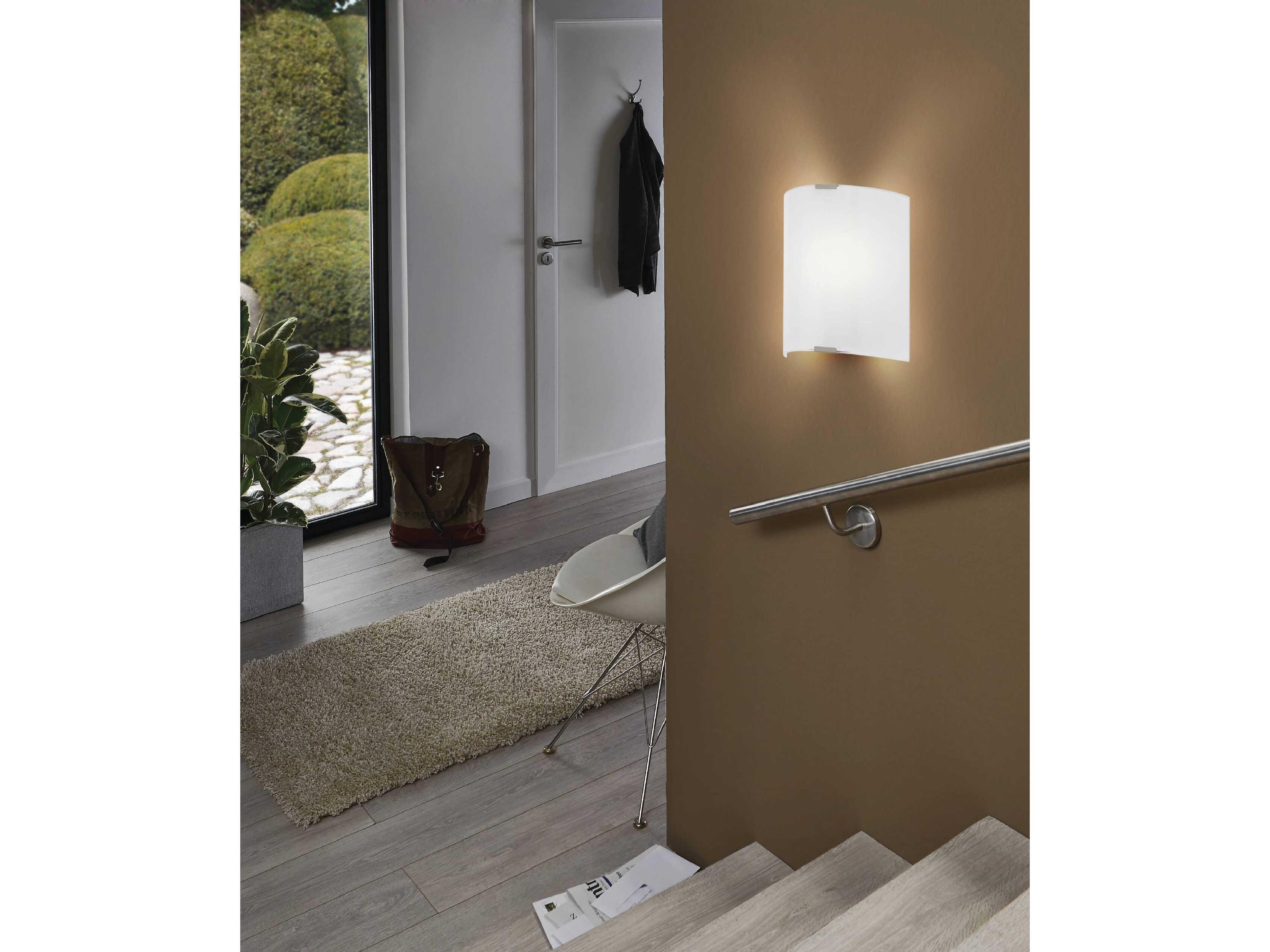 Eglo Grafik 1-Light Silver Wall Sconce