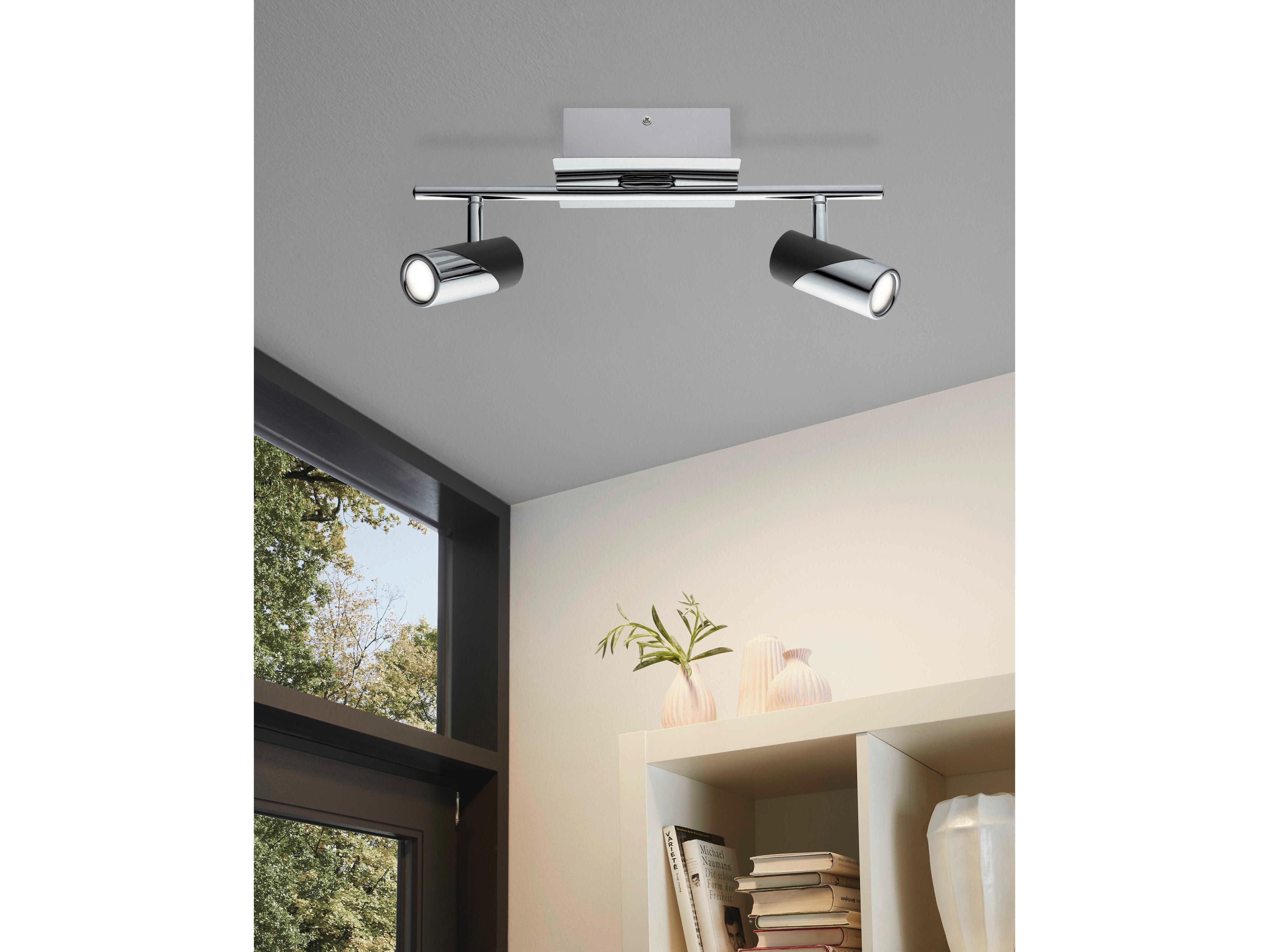 Eglo Bernedo 2-Light Chrome Track & Rail Light