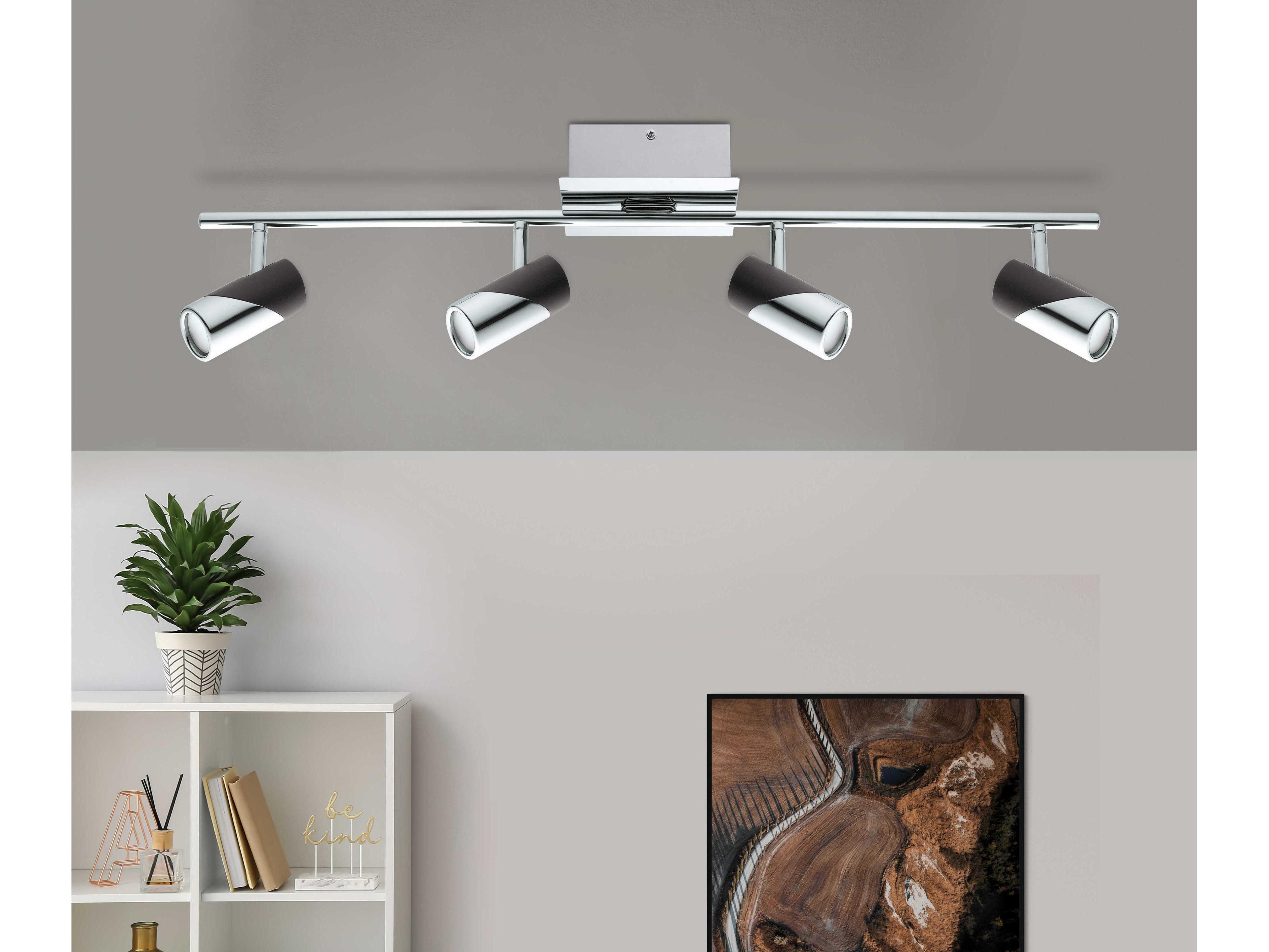 Eglo Bernedo 4-Light Chrome Track & Rail Light