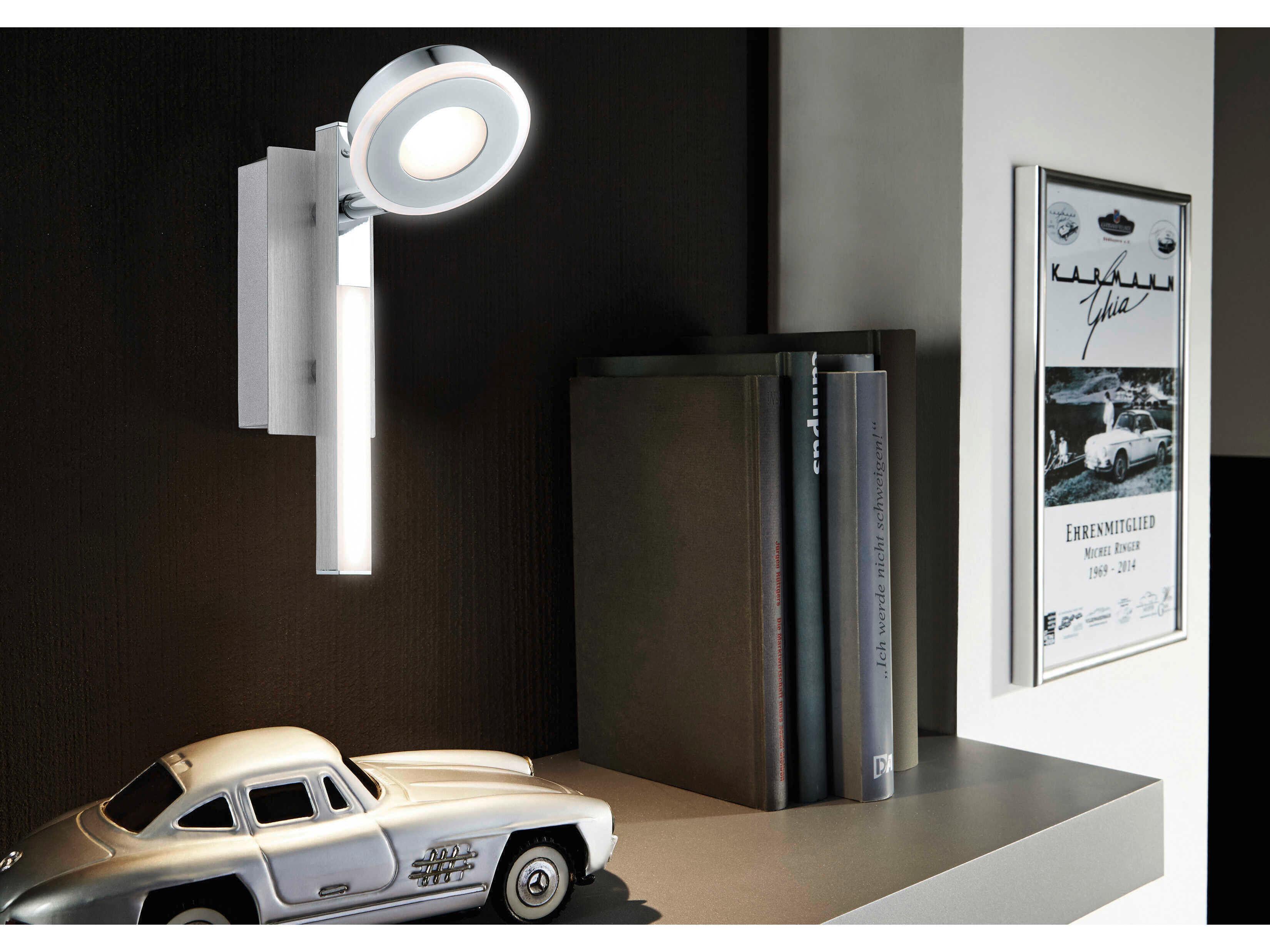 Eglo Cardillio 1-Light Brushed Aluminum Chrome Wall Sconce