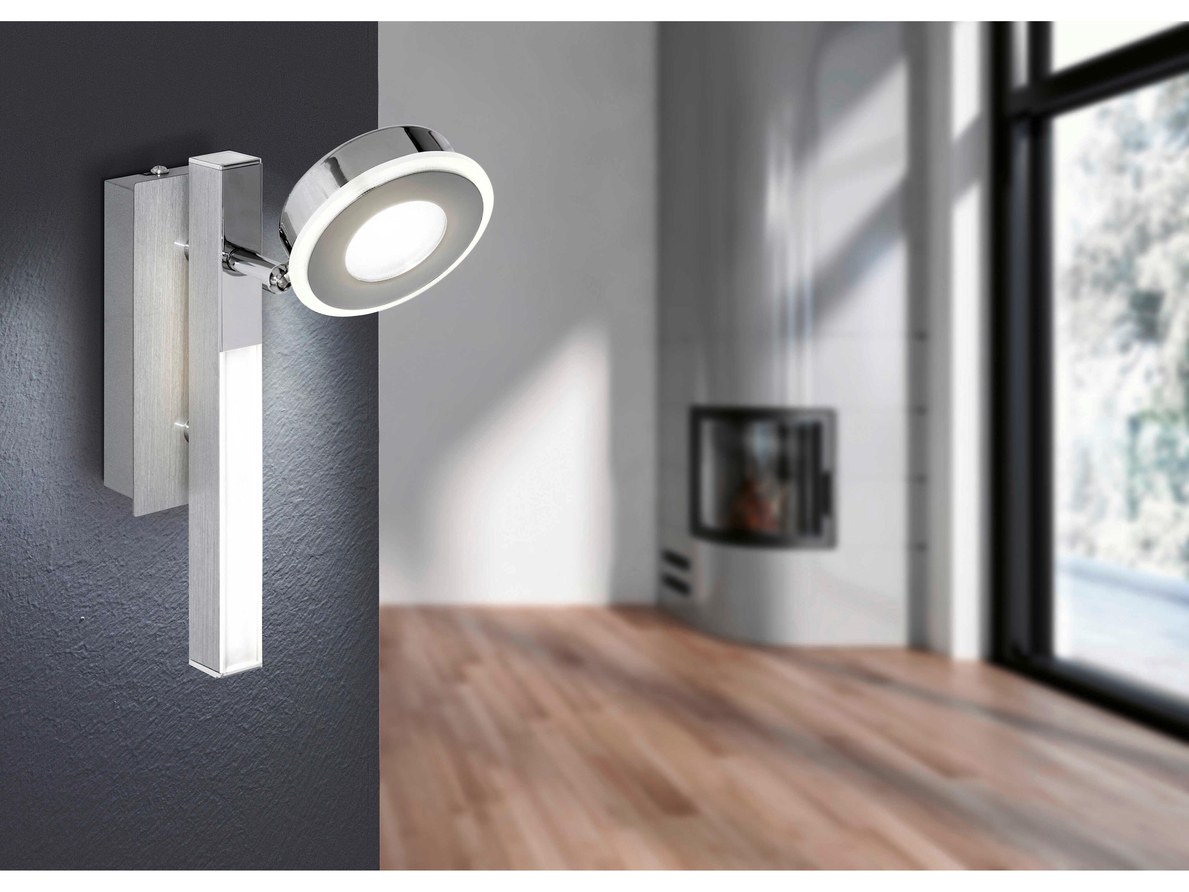 Eglo Cardillio 1-Light Brushed Aluminum Chrome Wall Sconce