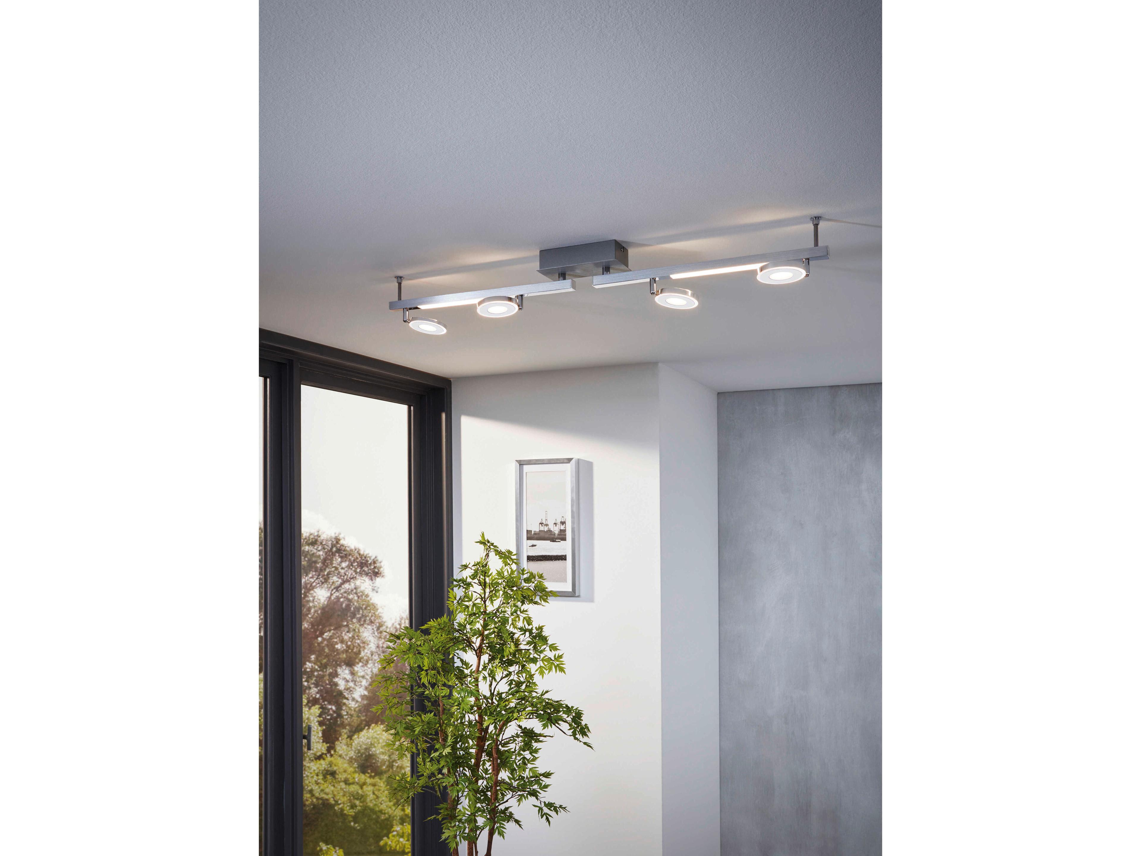 Eglo Cardillio 4-Light Brushed Aluminum Chrome Track & Rail Light