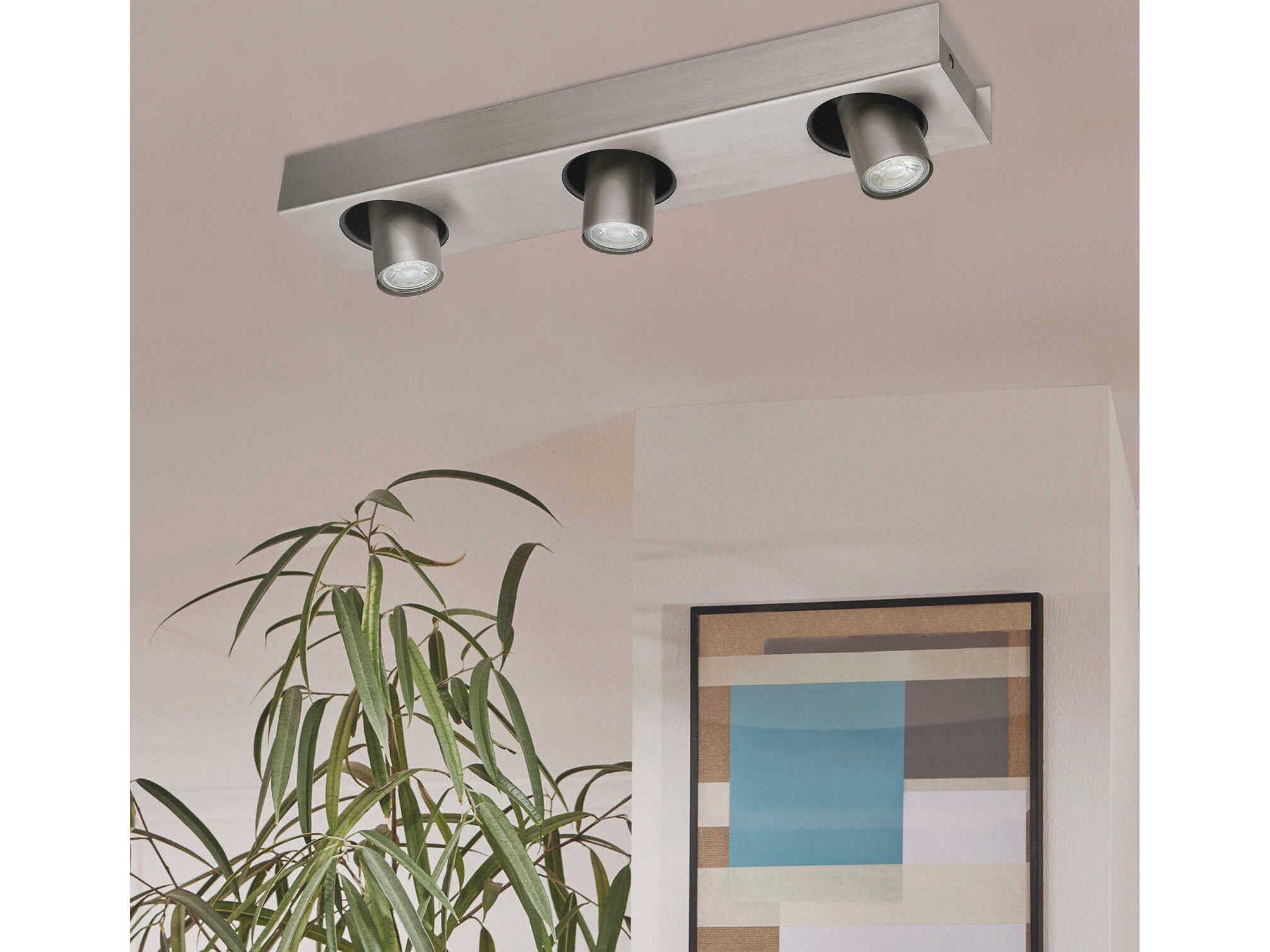 Eglo Robledo 3-Light Matte Nickel Track & Rail Light