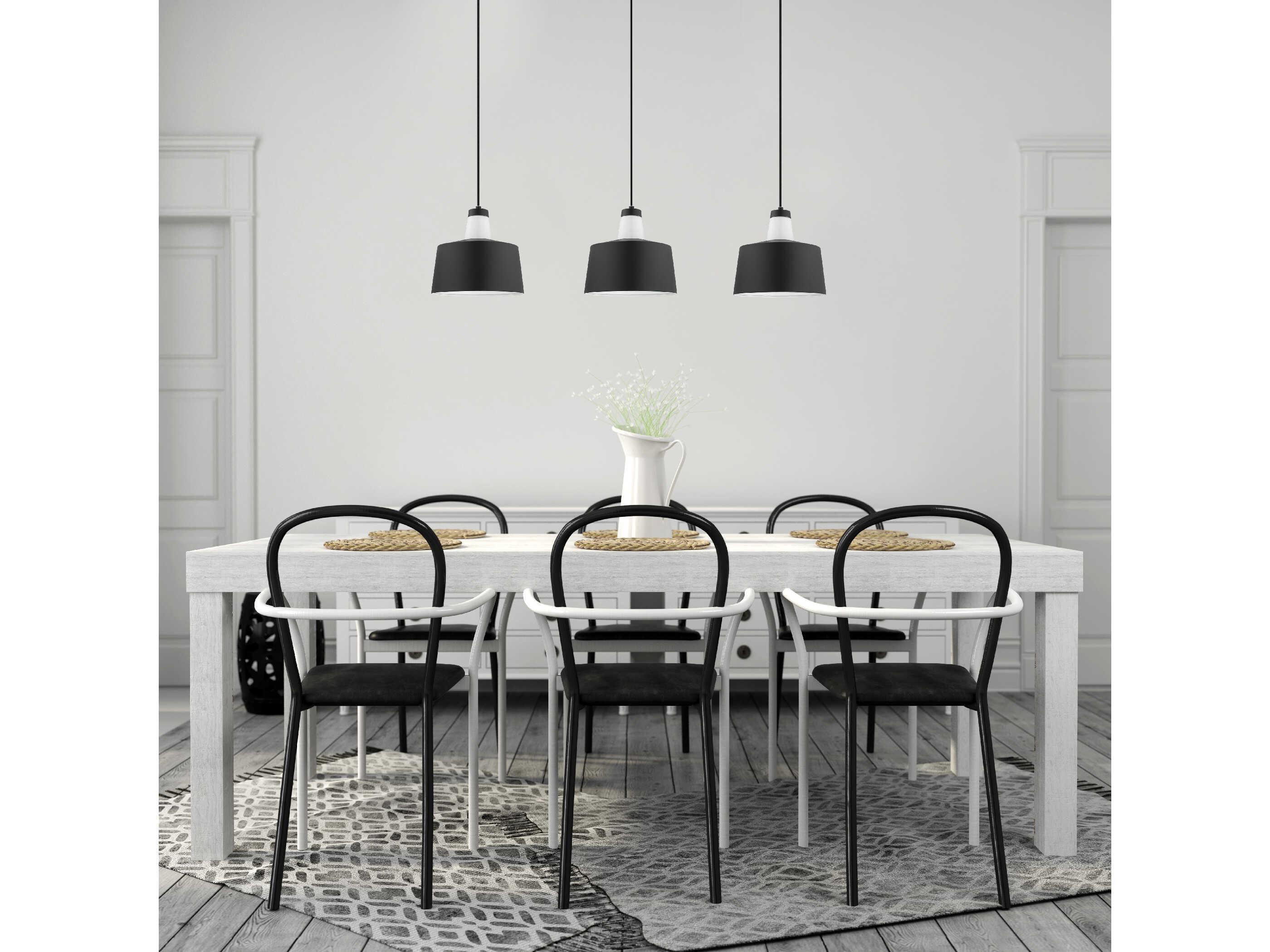 Eglo Tabanera 1-Light Black Drum Mini Pendant