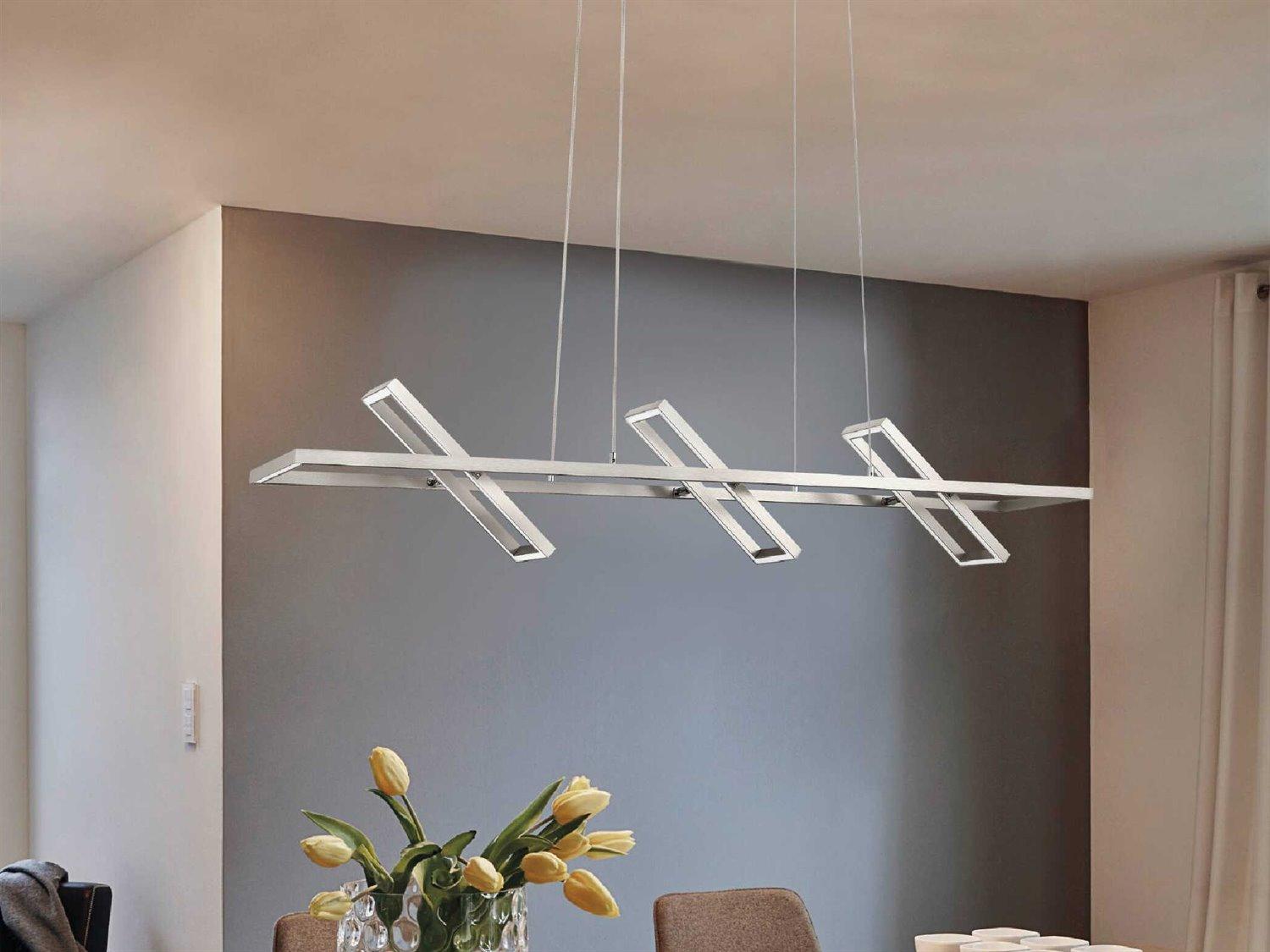Eglo Tamasera 1-Light Matte Nickel Geometric Island Pendant