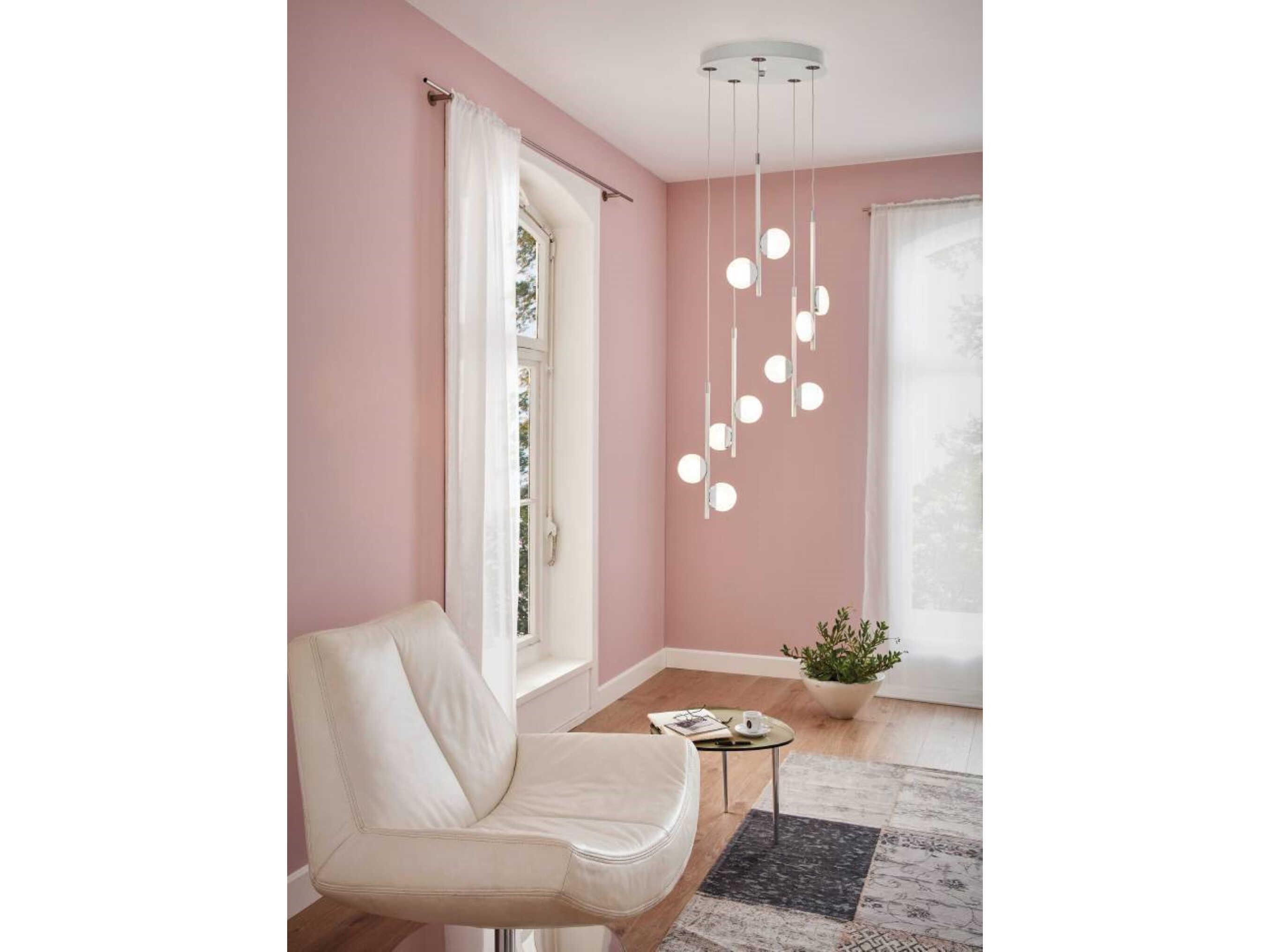 Eglo Olindra 10-Light White Chrome Round Pendant