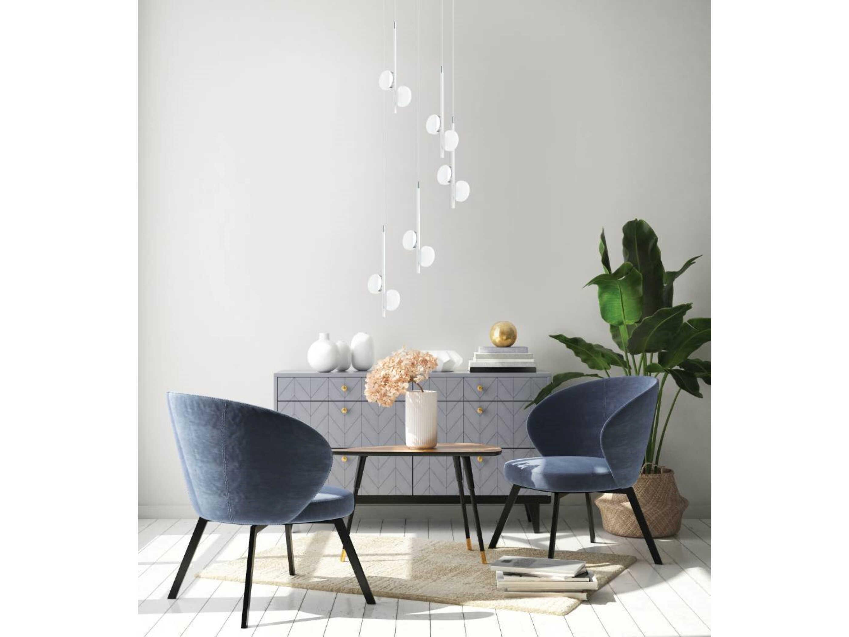 Eglo Olindra 10-Light White Chrome Round Pendant